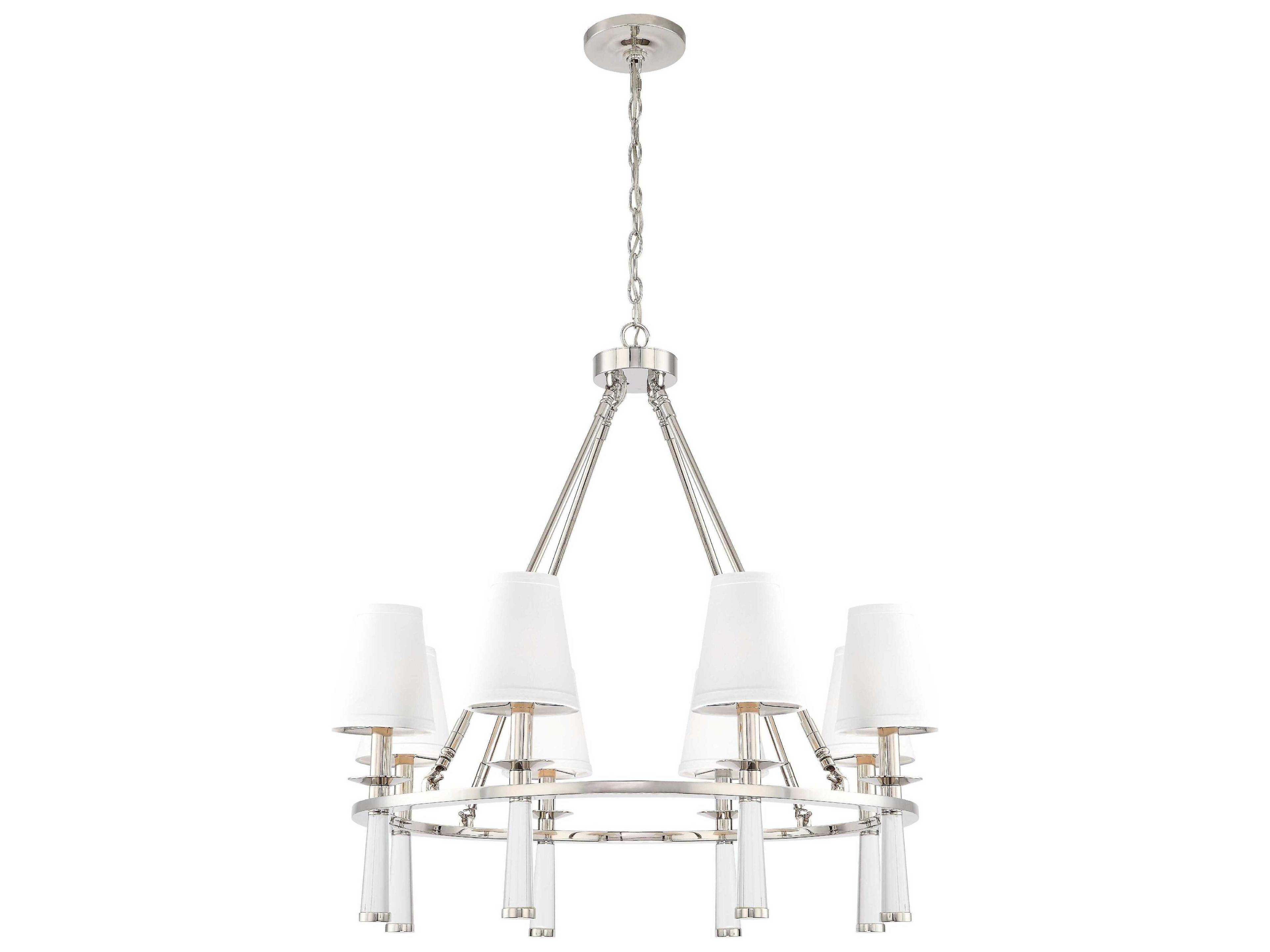 Crystorama Baxter 8-Light Gold Candelabra Chandelier