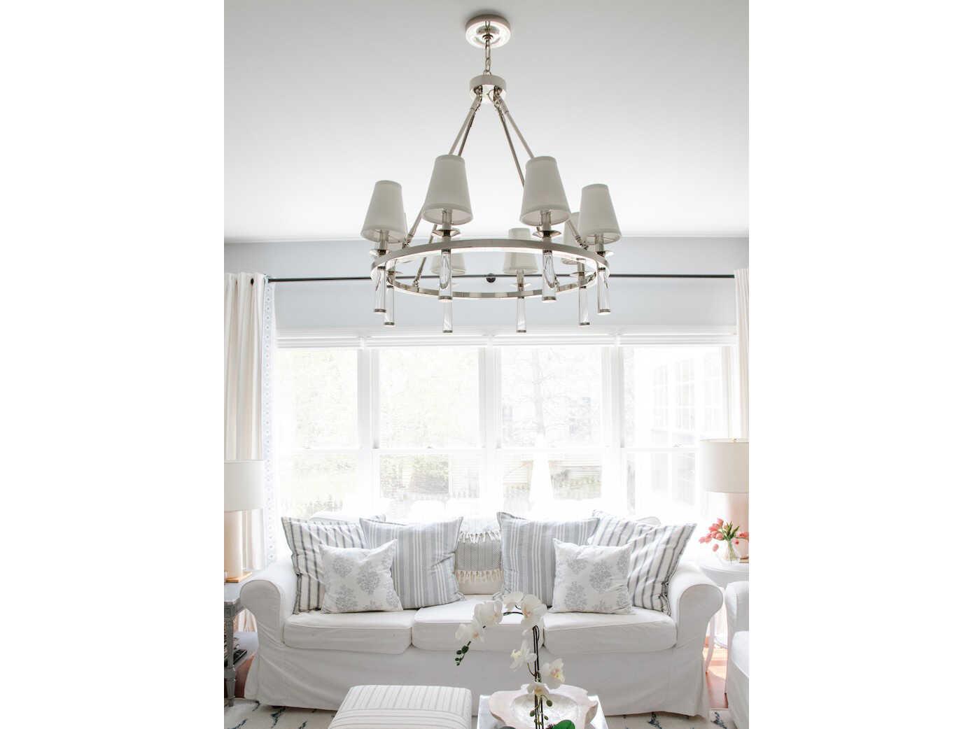 Crystorama Baxter 8-Light Gold Candelabra Chandelier