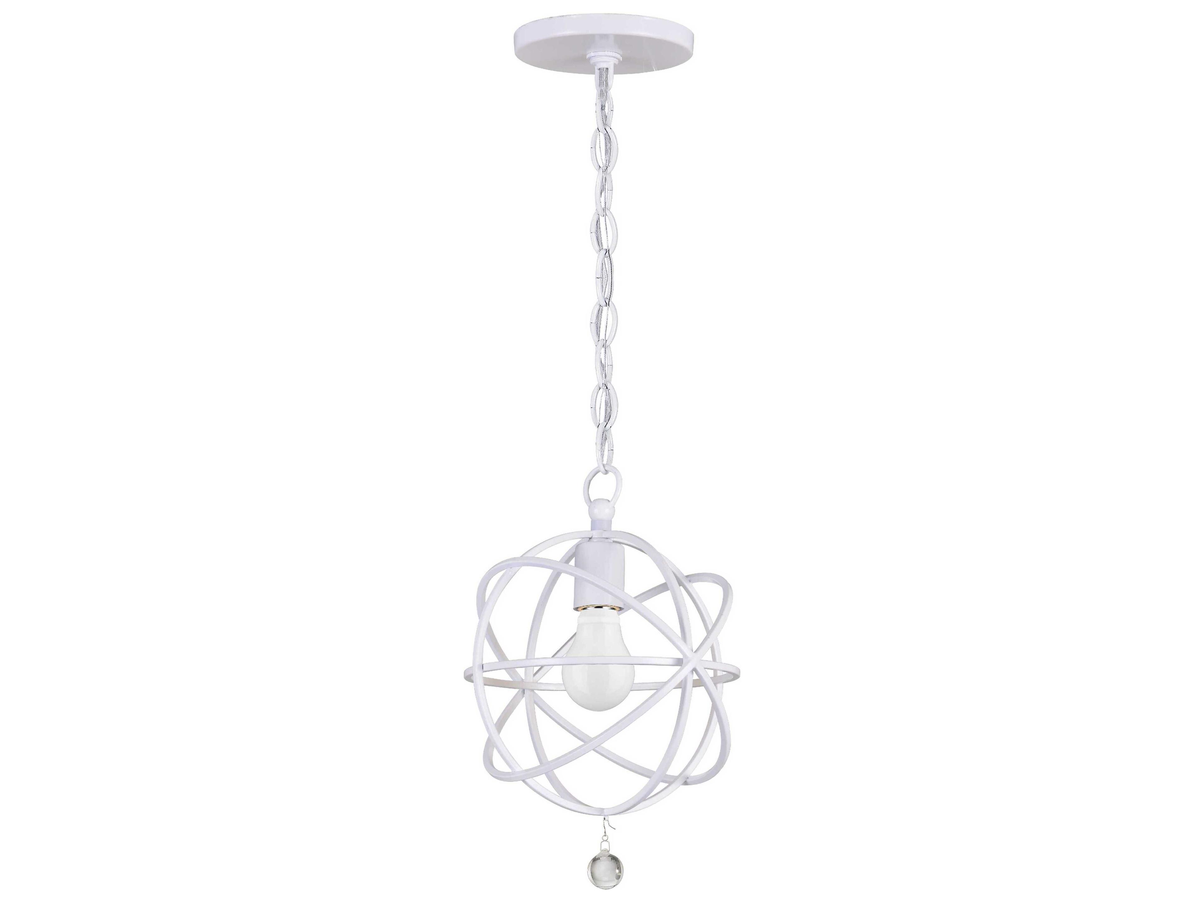Crystorama Solaris 1-Light Bronze Glass Semi Flush Mount