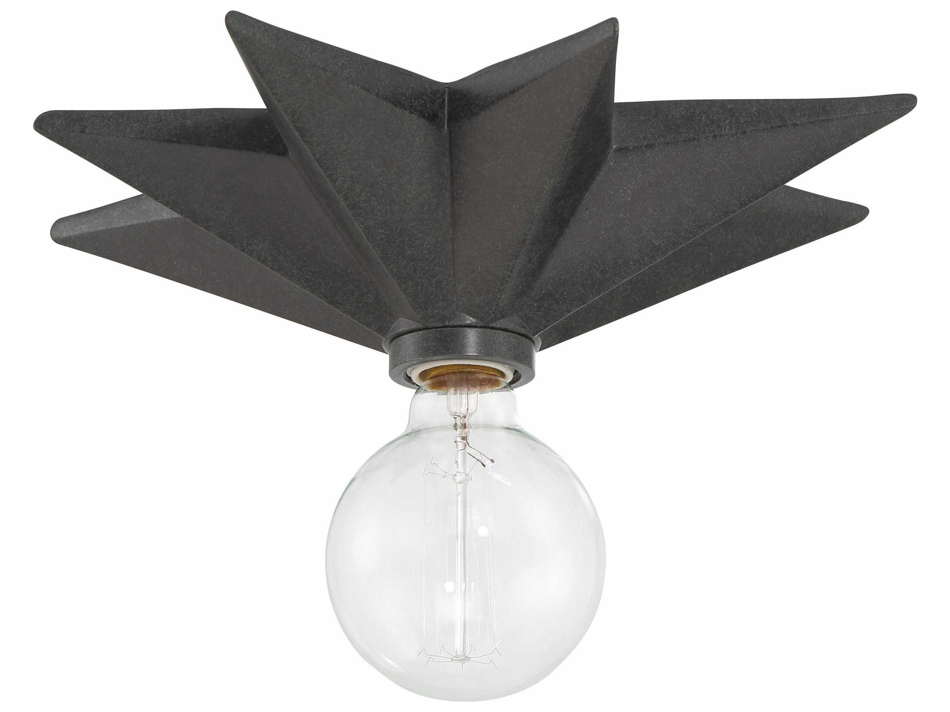 Crystorama Astro 1-Light Black Flush Mount
