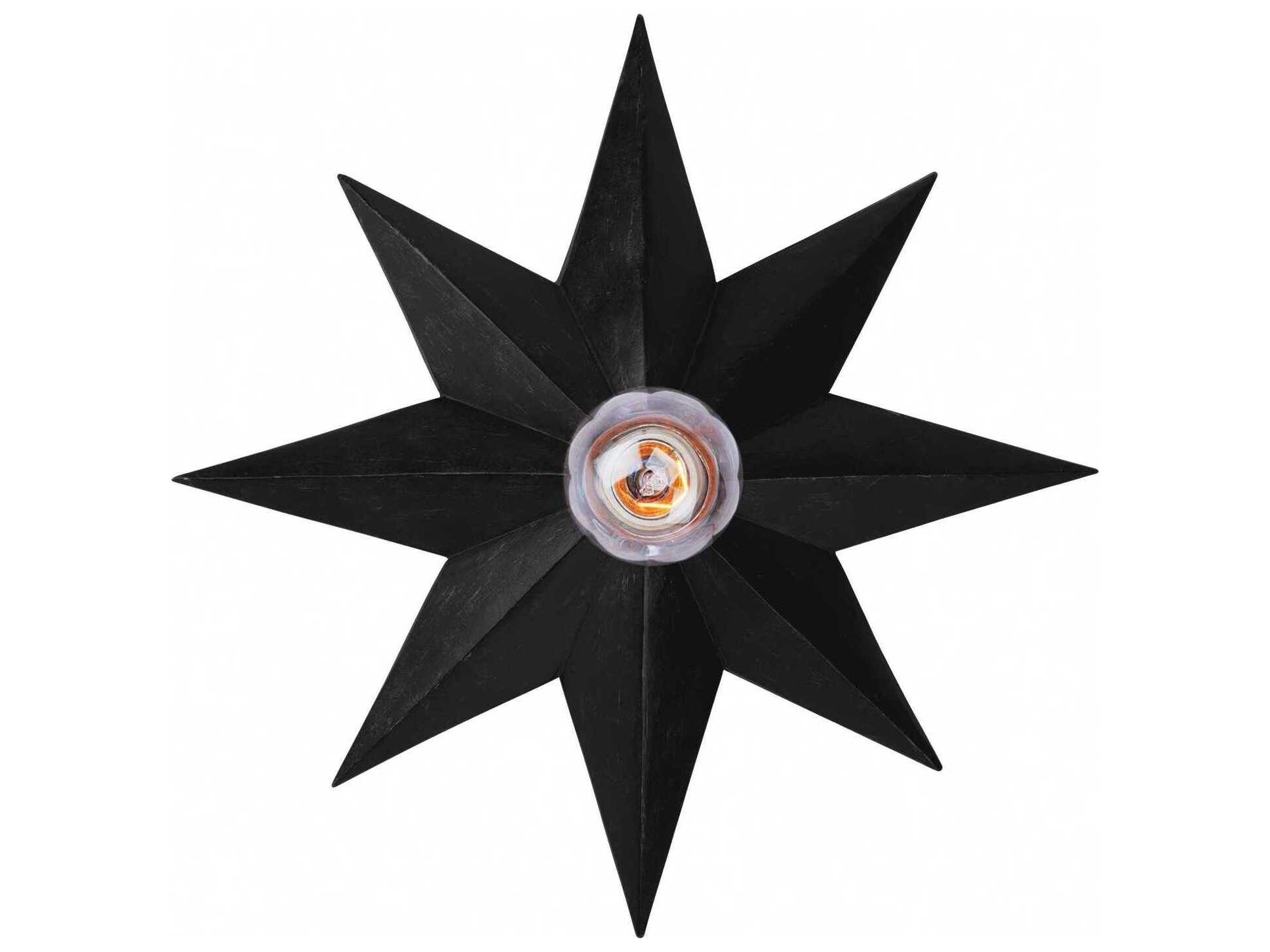 Crystorama Astro 1-Light Black Wall Sconce