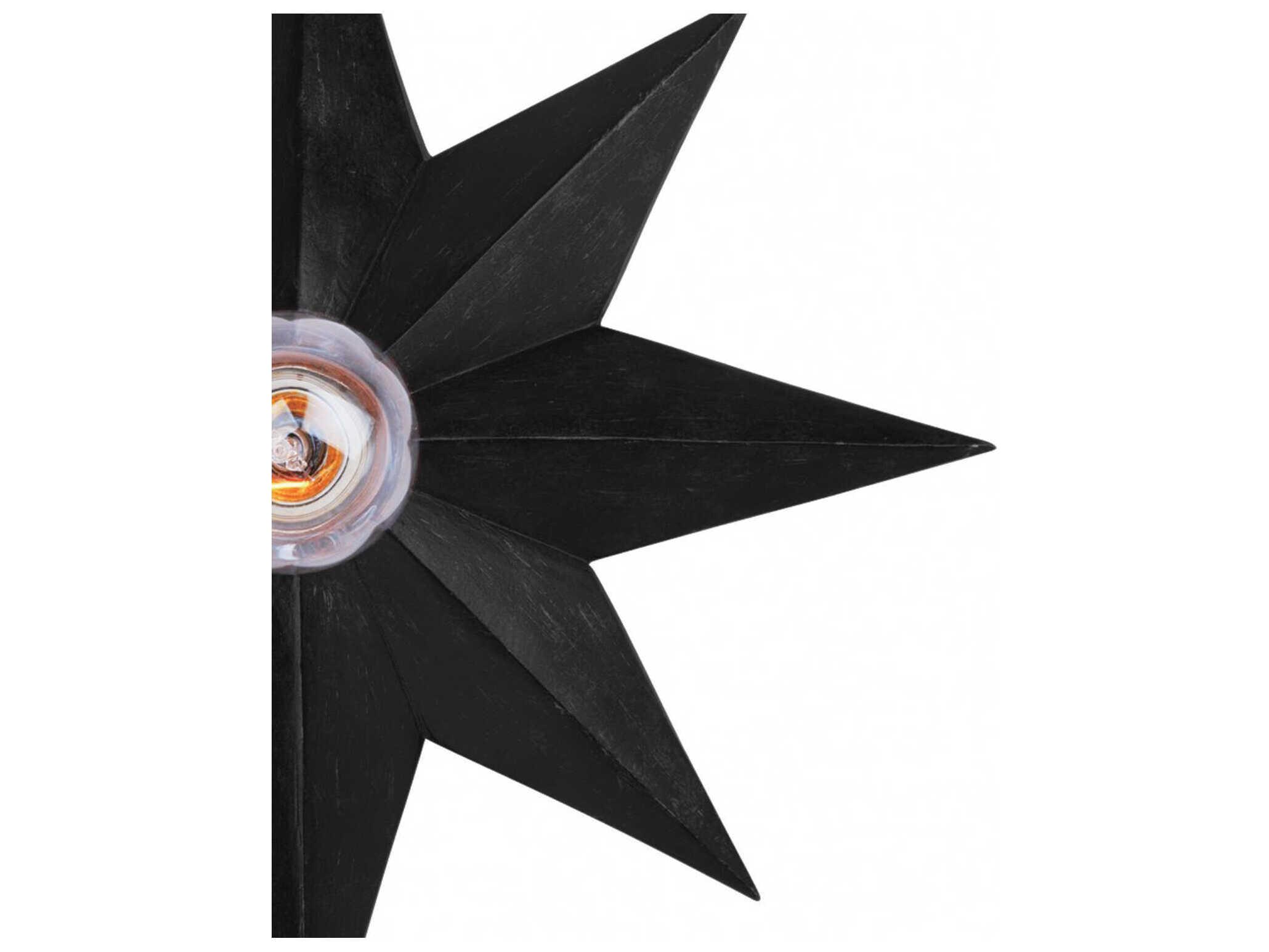 Crystorama Astro 1-Light Black Wall Sconce