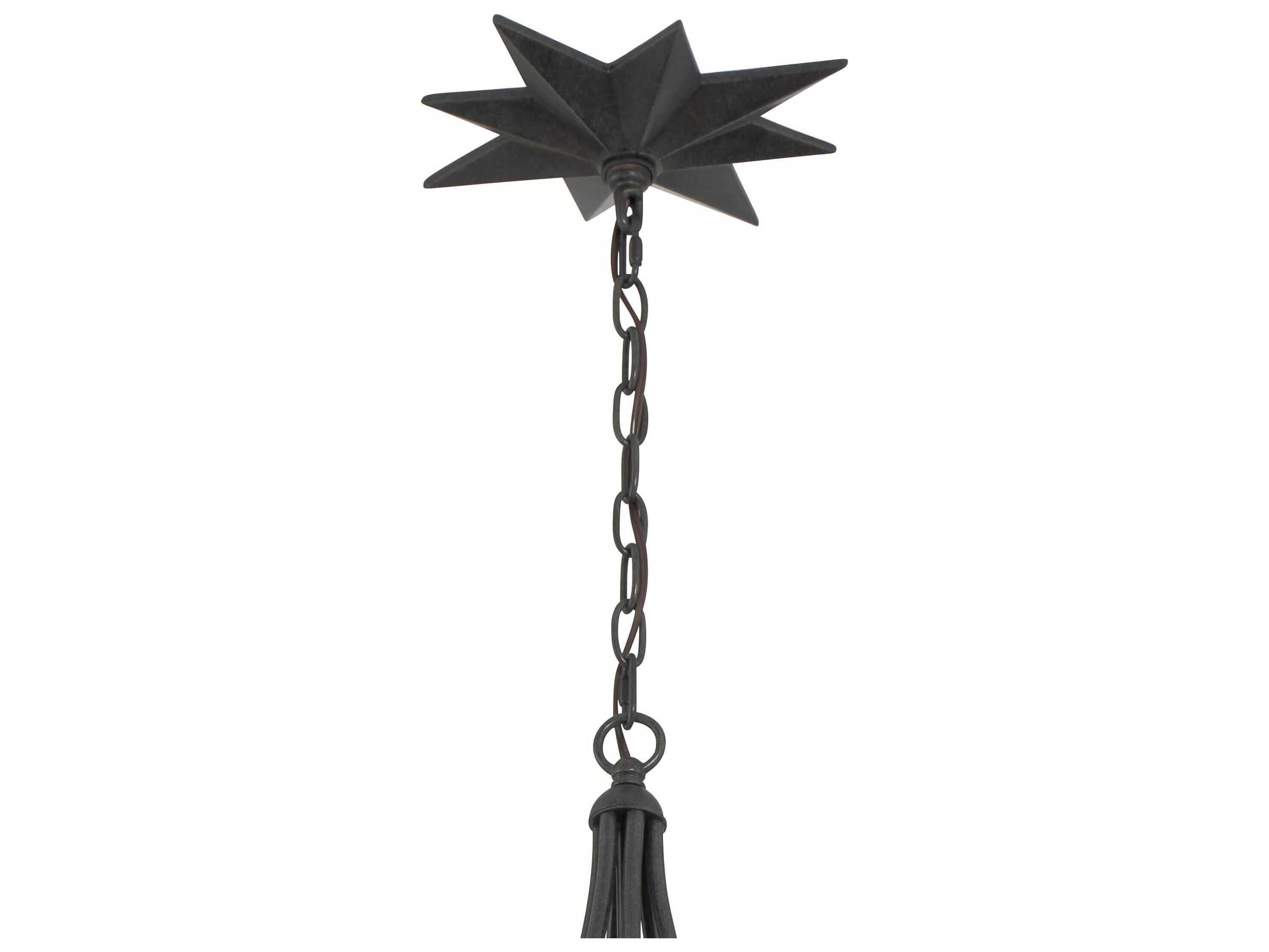Crystorama Astro 4-Light Black Geometric Pendant