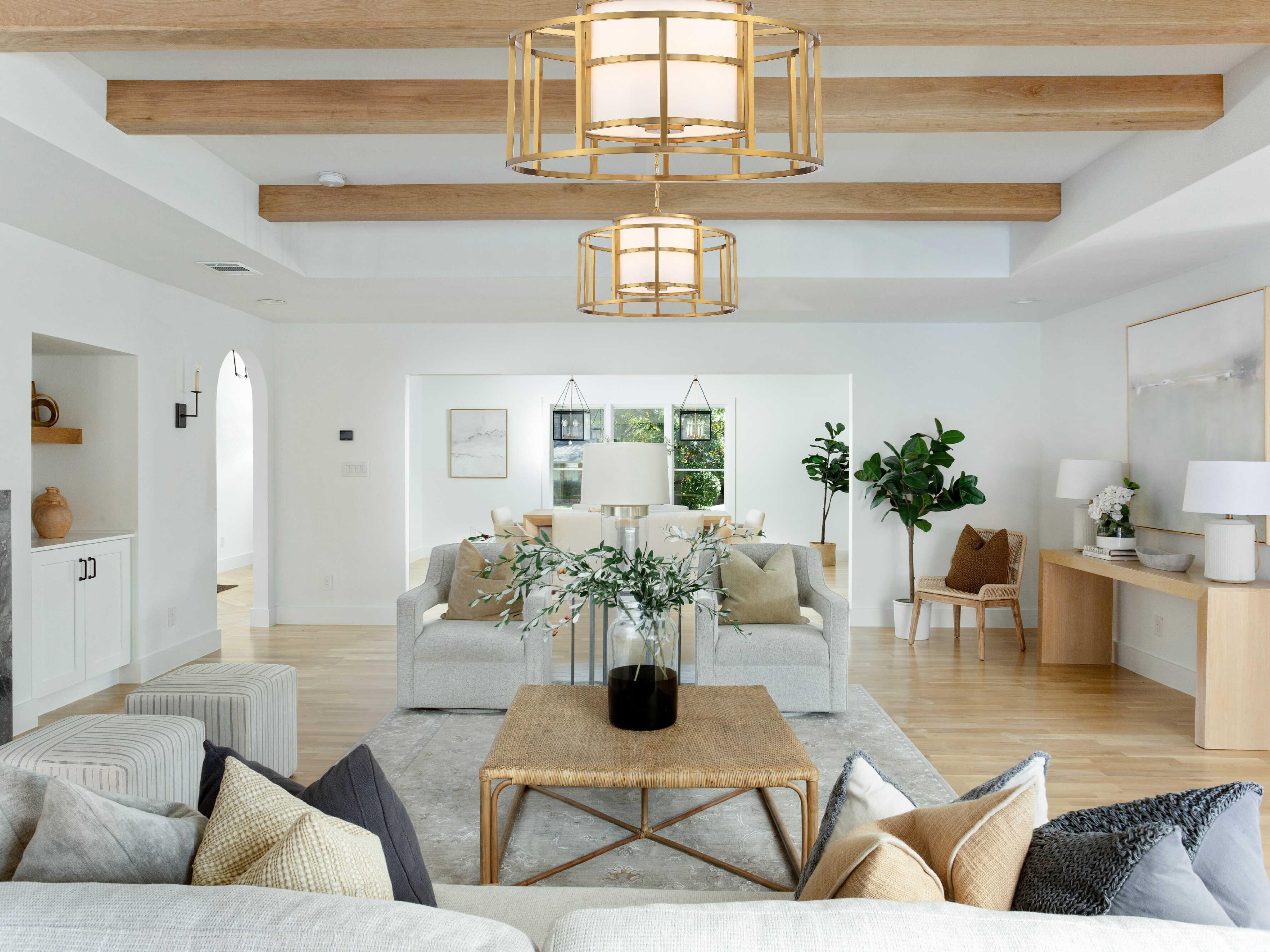 Crystorama Hulton 5-Light Luxe Gold Drum Geometric Chandelier