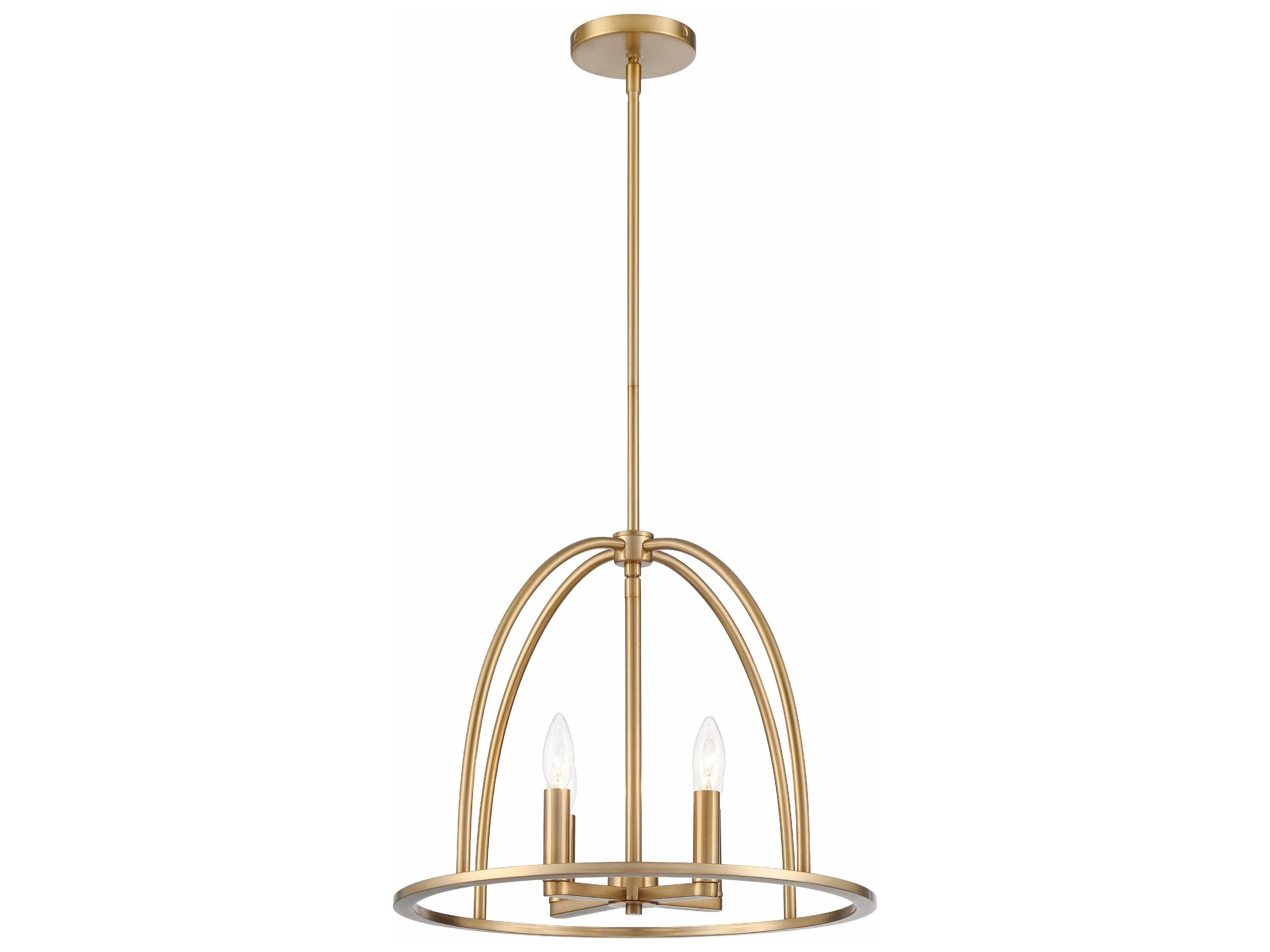 Crystorama Abbott 4-Light Vibrant Gold Candelabra Chandelier