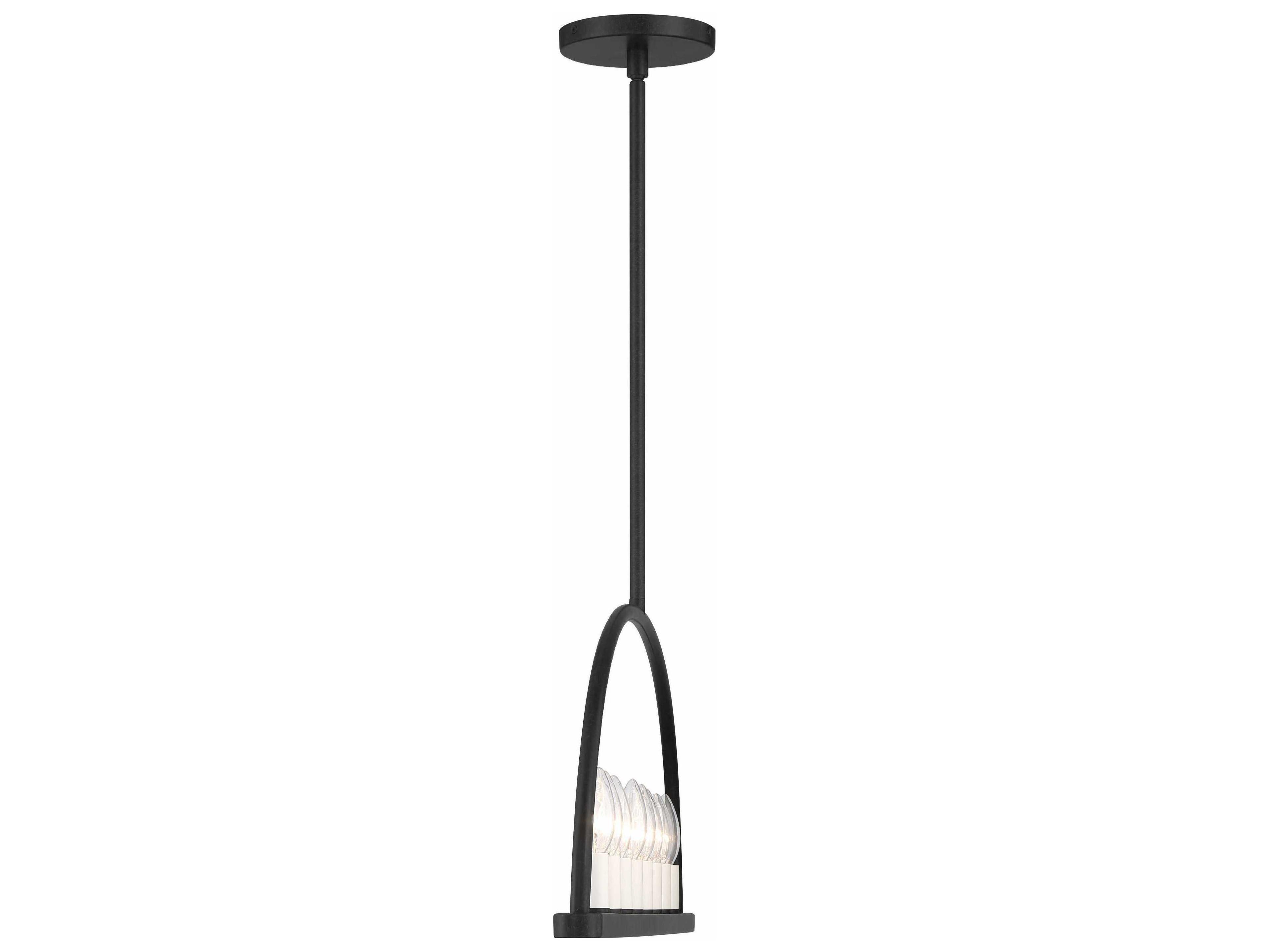Crystorama Abbott 8-Light Black Island Pendant