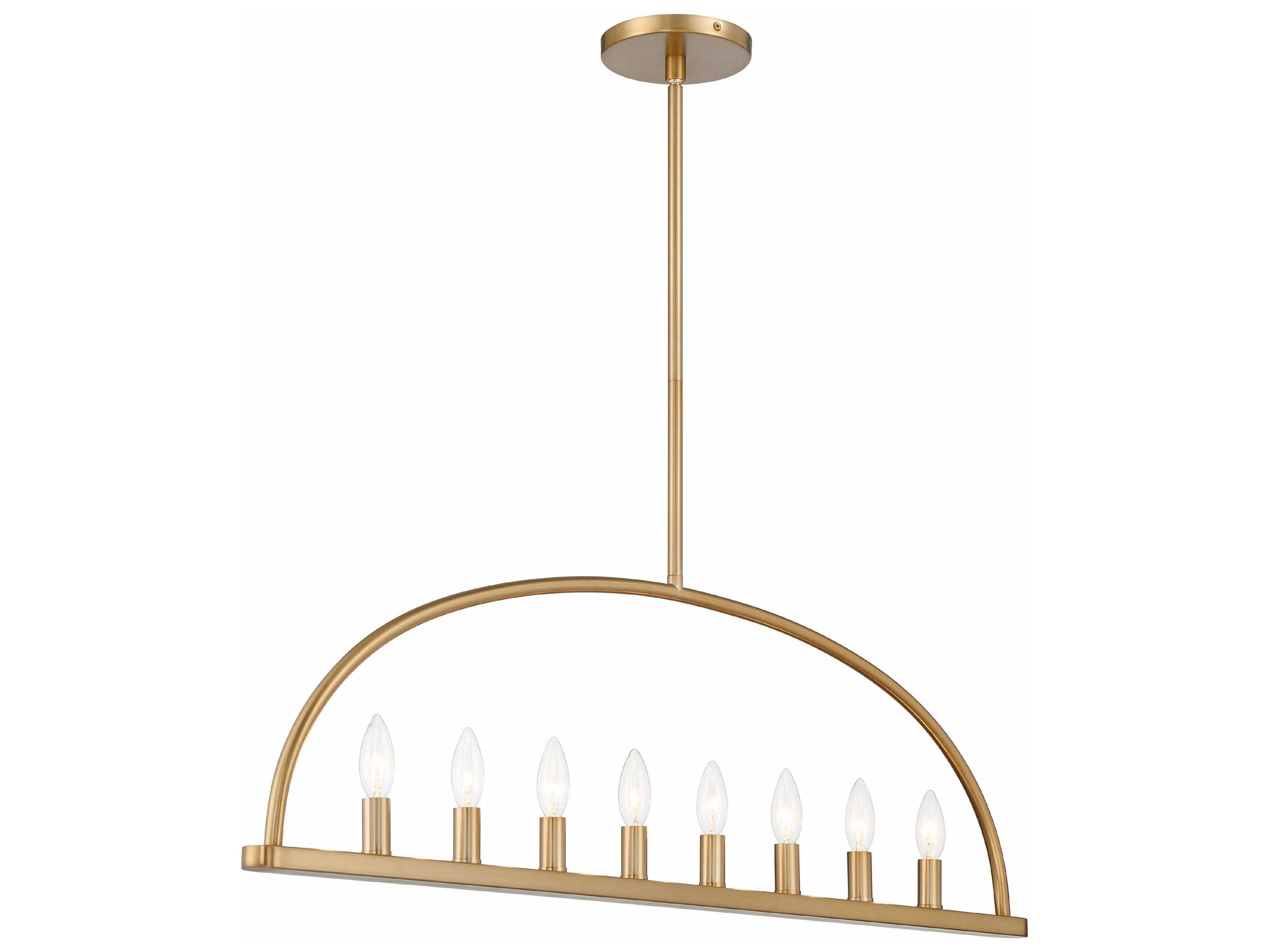 Crystorama Abbott 8-Light Vibrant Gold Island Pendant