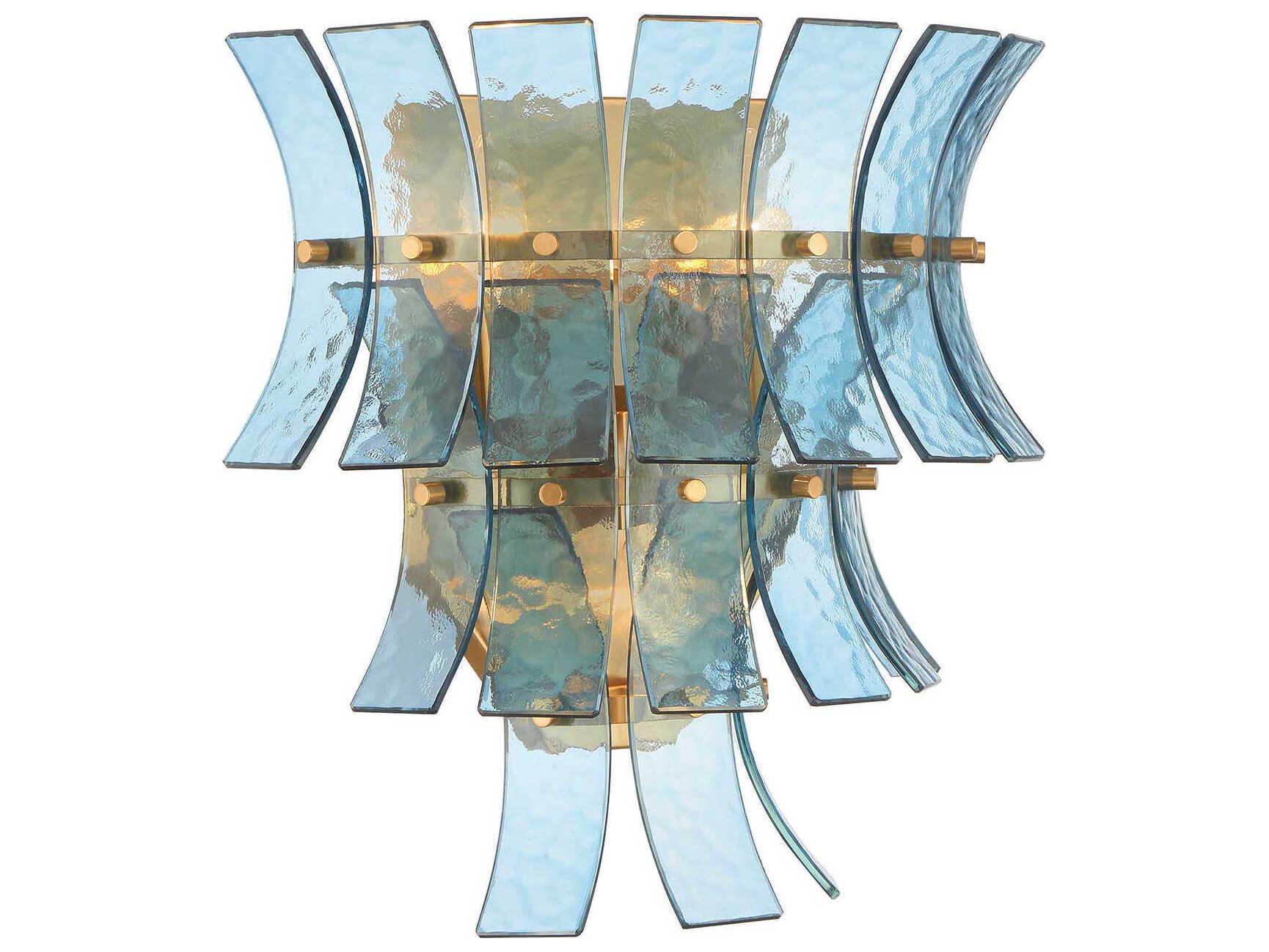 Crystorama Abigail 3-Light Aged Brass Wall Sconce
