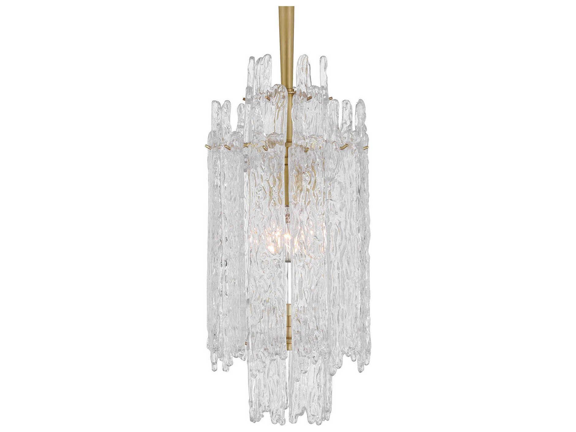 Crystorama Ackerly 1-Light Aged Brass Mini Pendant