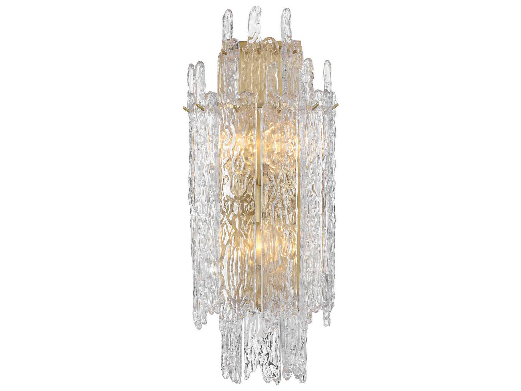 Crystorama Ackerly 3-Light Aged Brass Wall Sconce