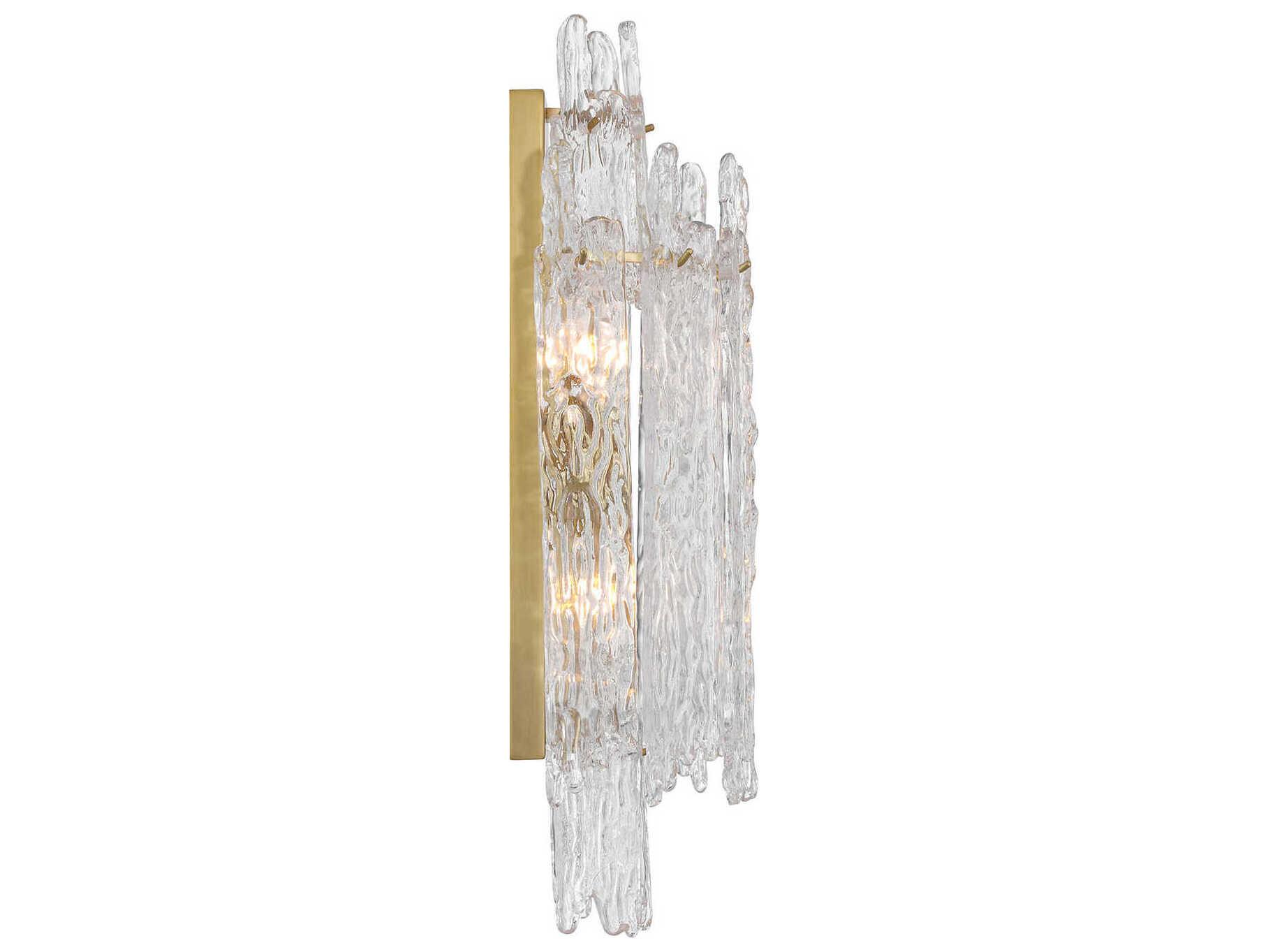 Crystorama Ackerly 3-Light Aged Brass Wall Sconce