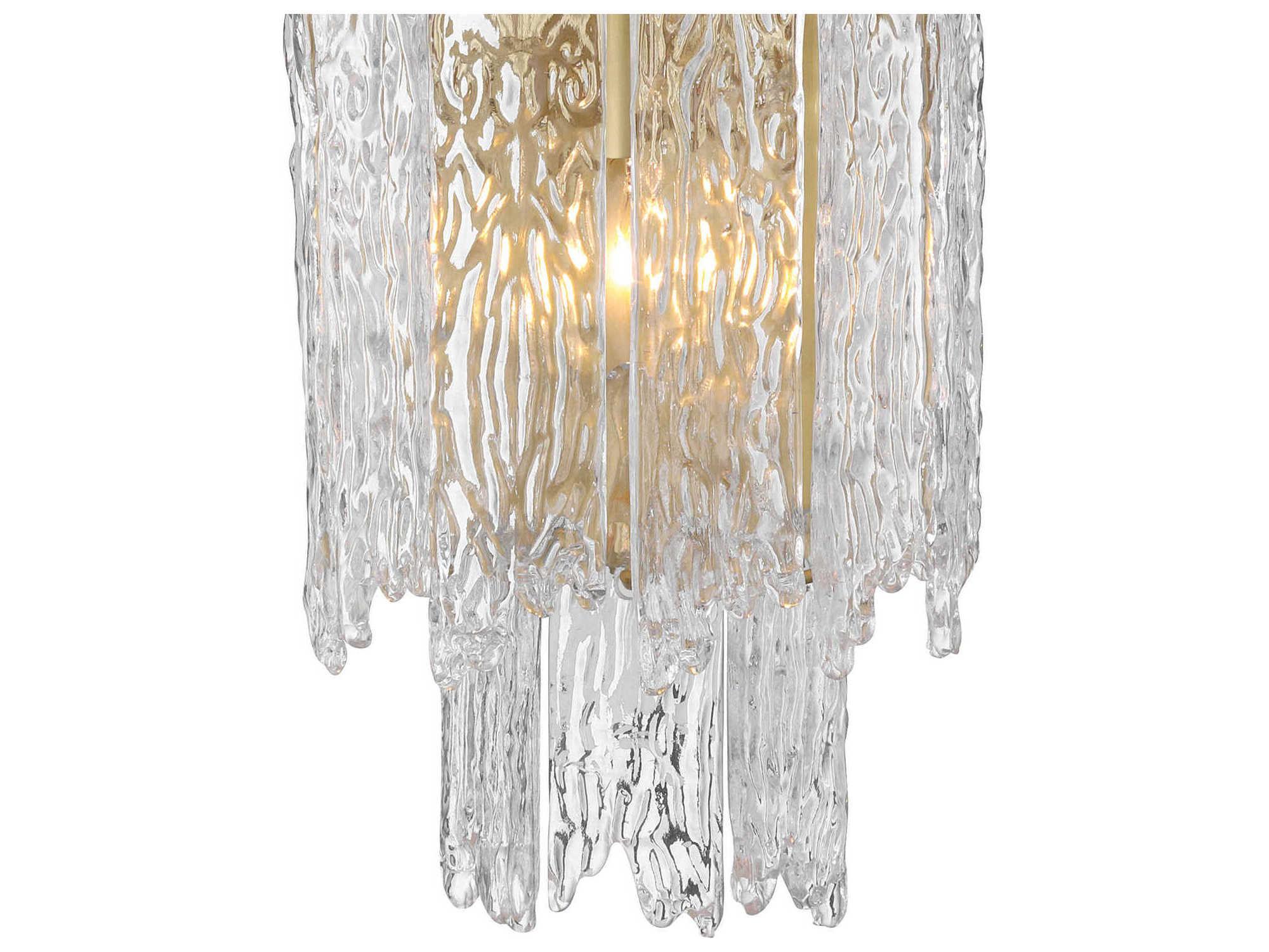 Crystorama Ackerly 3-Light Aged Brass Wall Sconce