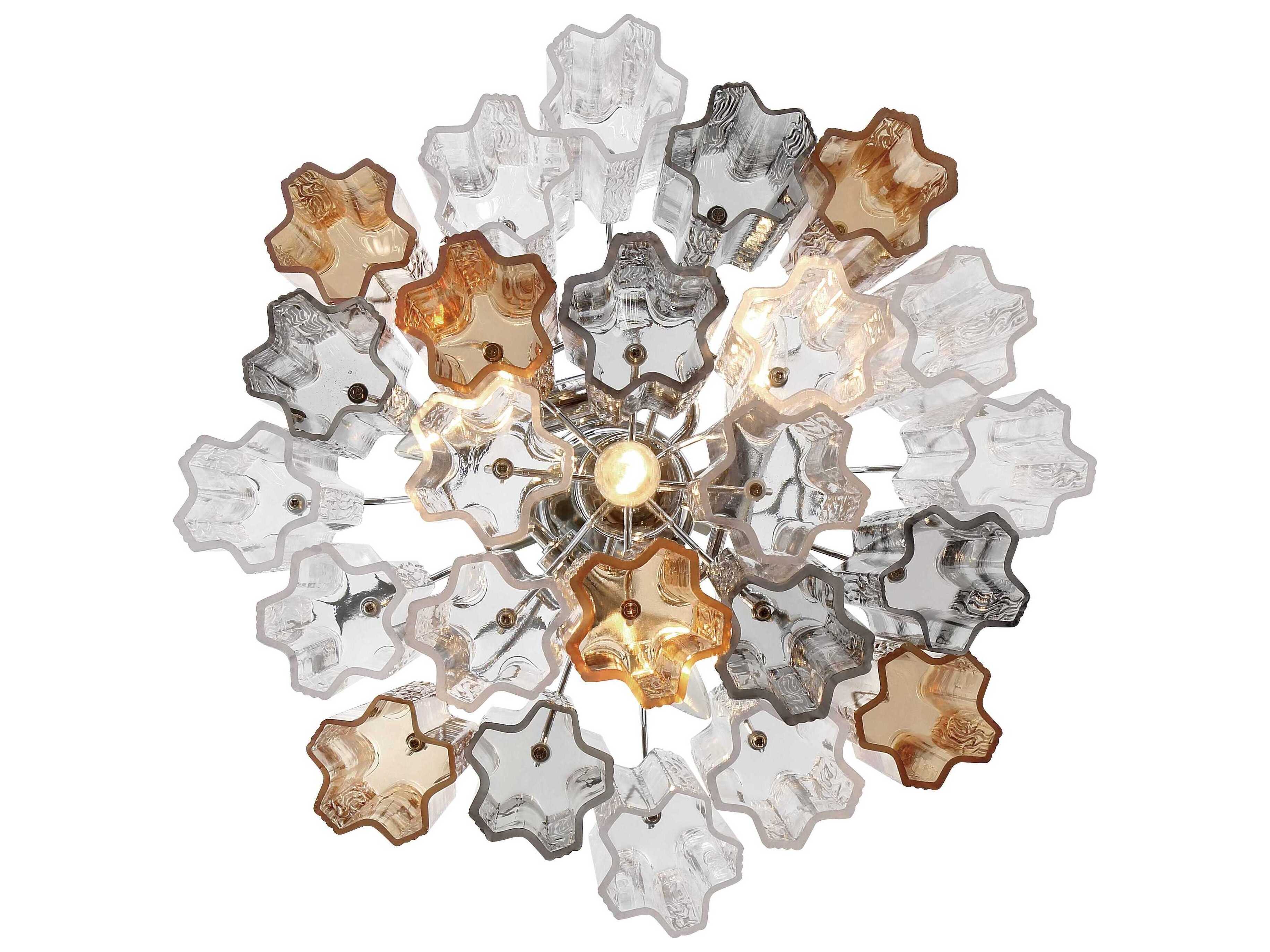 Crystorama Addis 4-Light Polished Chrome Candelabra Geometric Chandelier