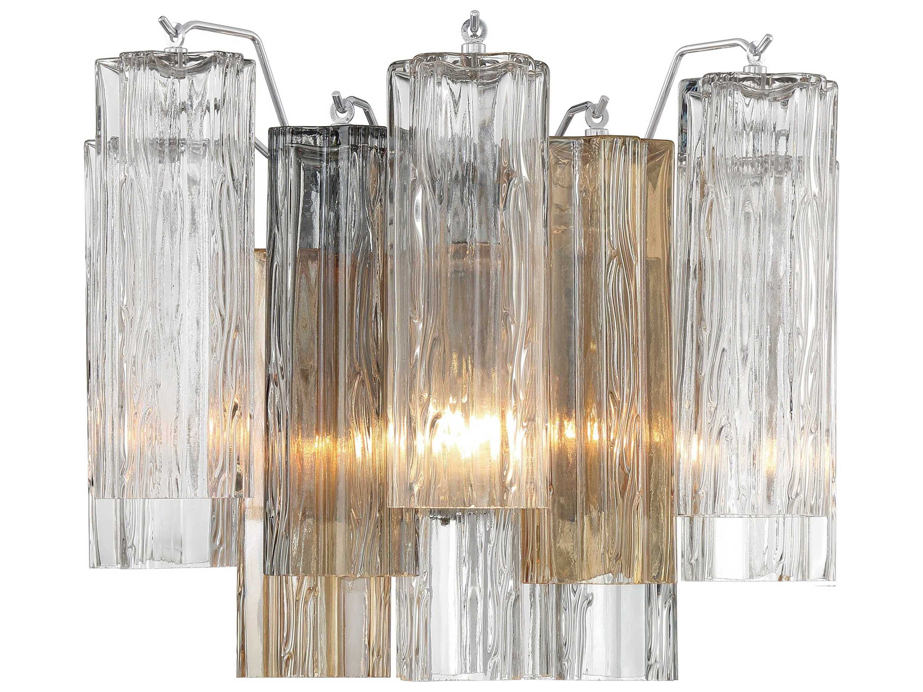 Crystorama Addis 2-Light Polished Chrome Wall Sconce