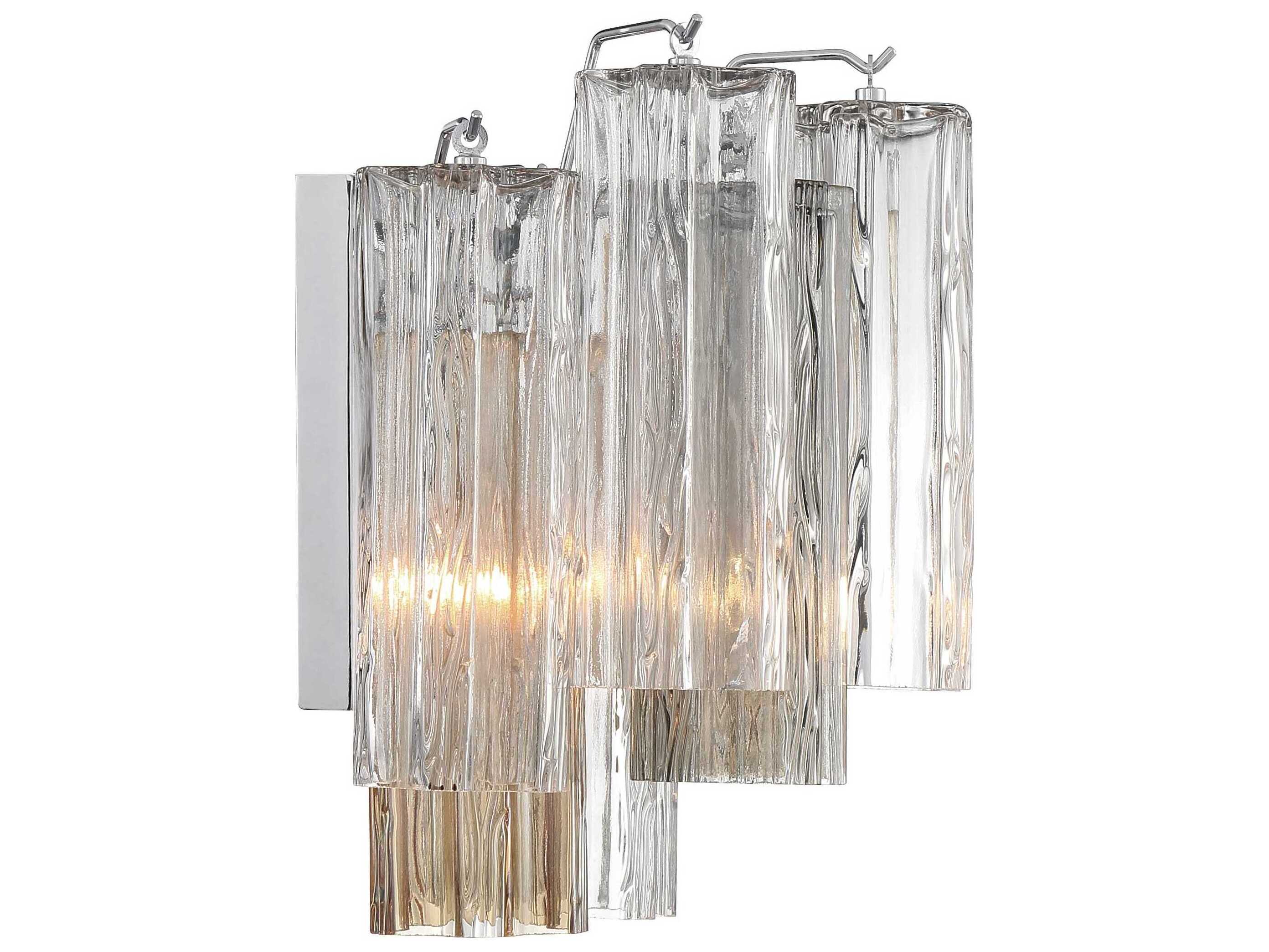 Crystorama Addis 2-Light Polished Chrome Wall Sconce