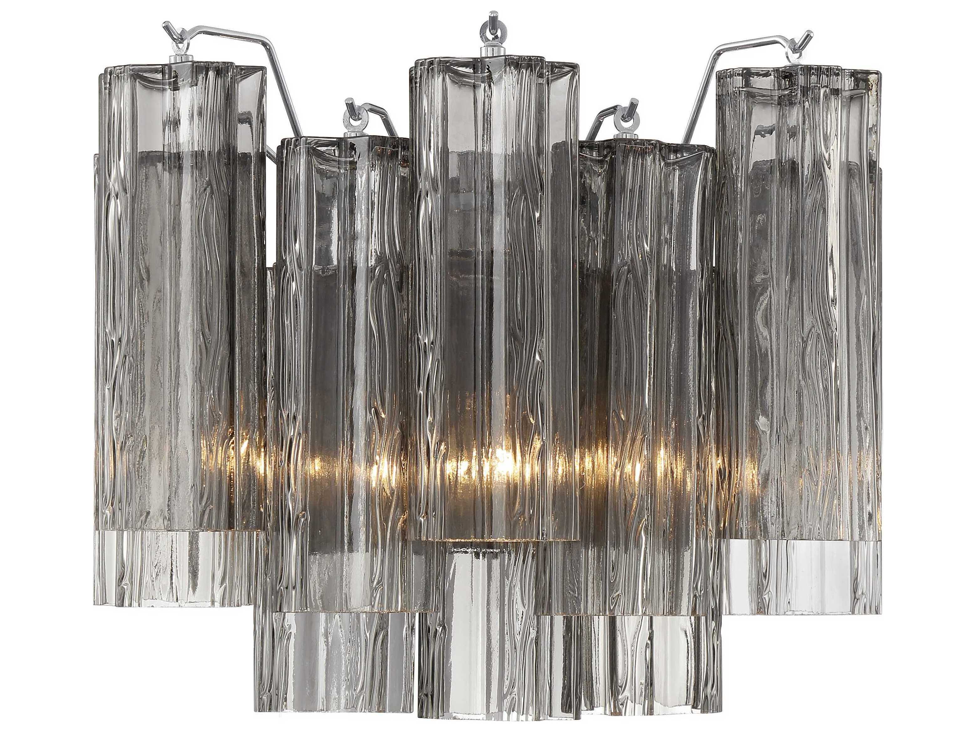 Crystorama Addis 2-Light Polished Chrome Wall Sconce