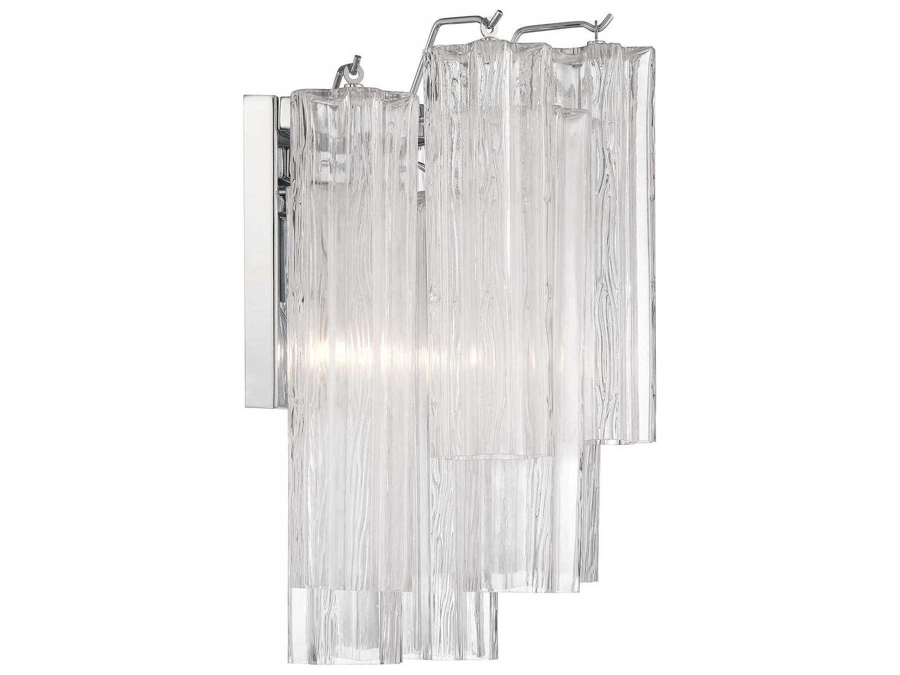 Crystorama Addis 2-Light Polished Chrome Wall Sconce