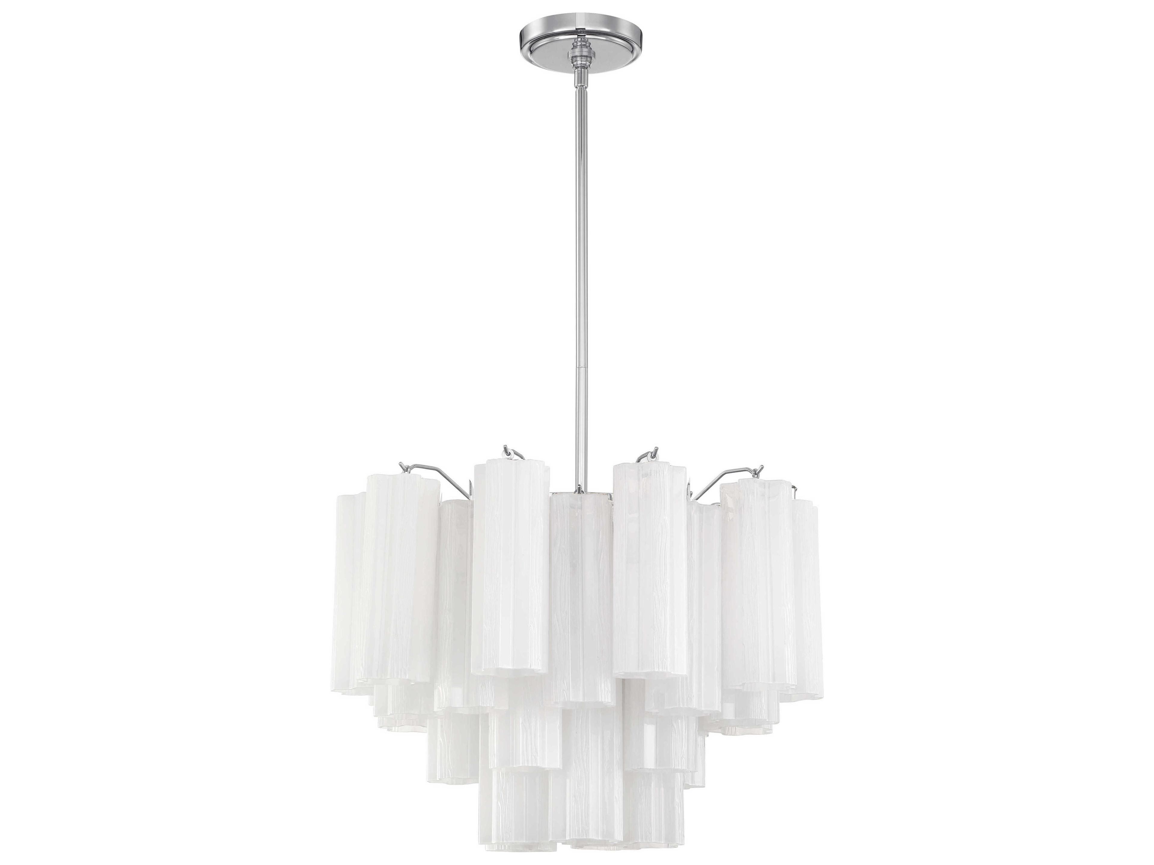 Crystorama Addis 6-Light Polished Chrome Candelabra Geometric Chandelier