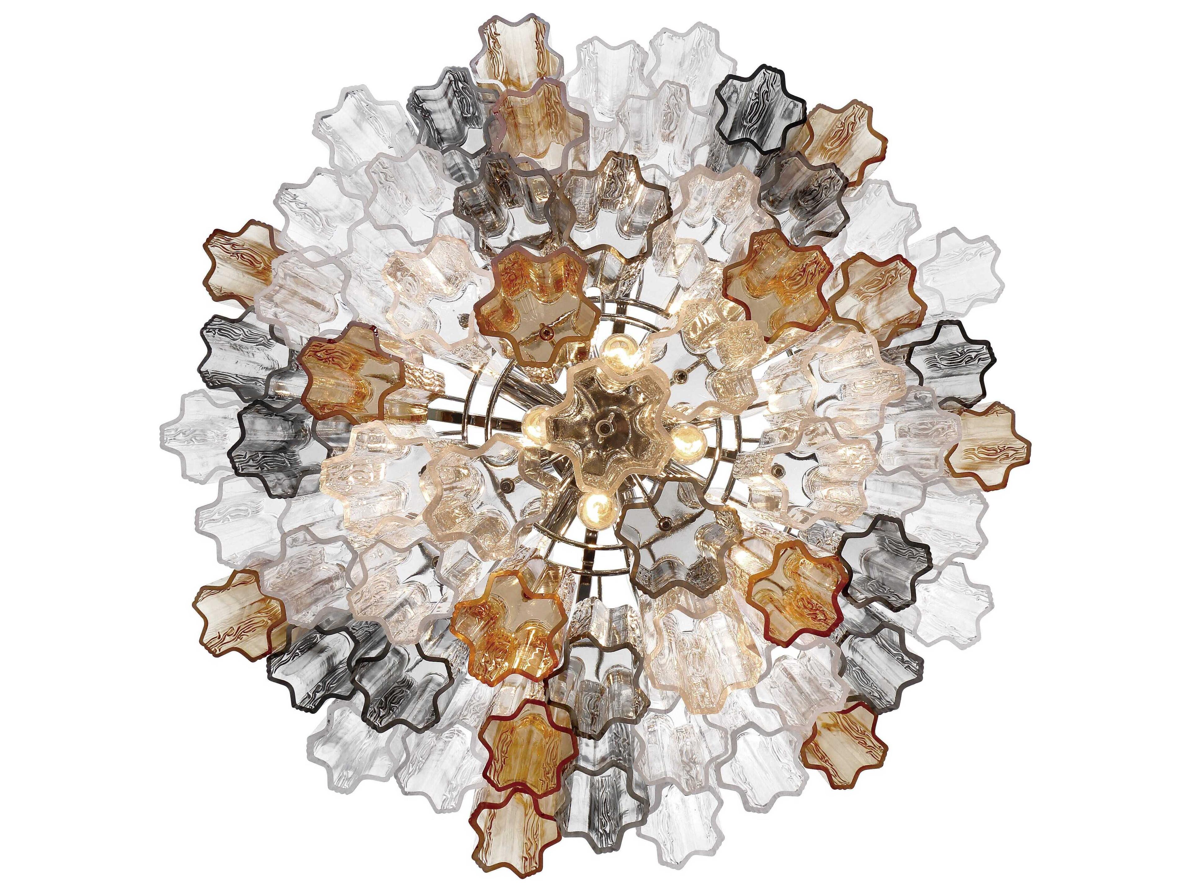 Crystorama Addis 12-Light Polished Chrome Candelabra Geometric Chandelier