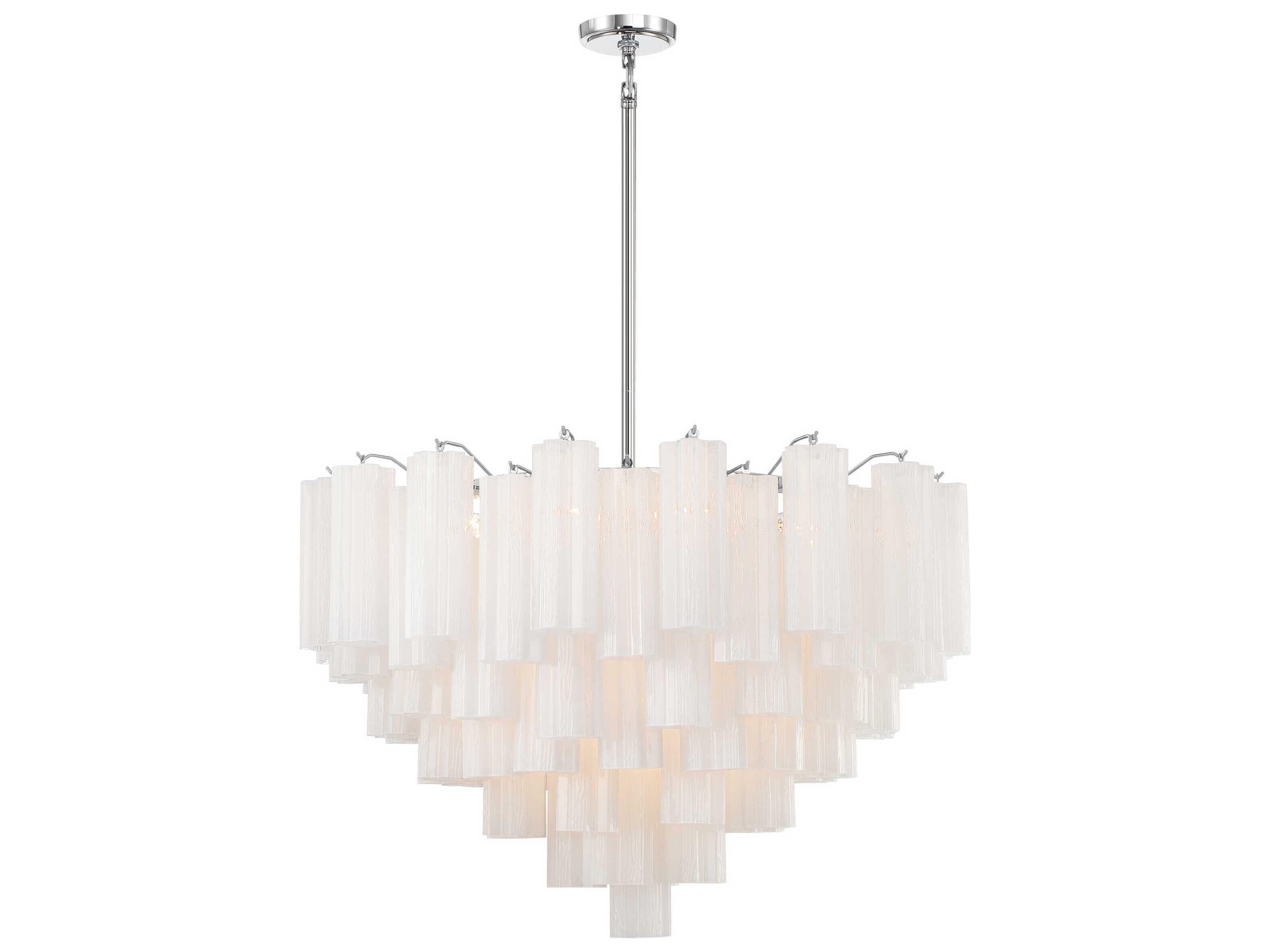 Crystorama Addis 16-Light Polished Chrome Candelabra Geometric Chandelier