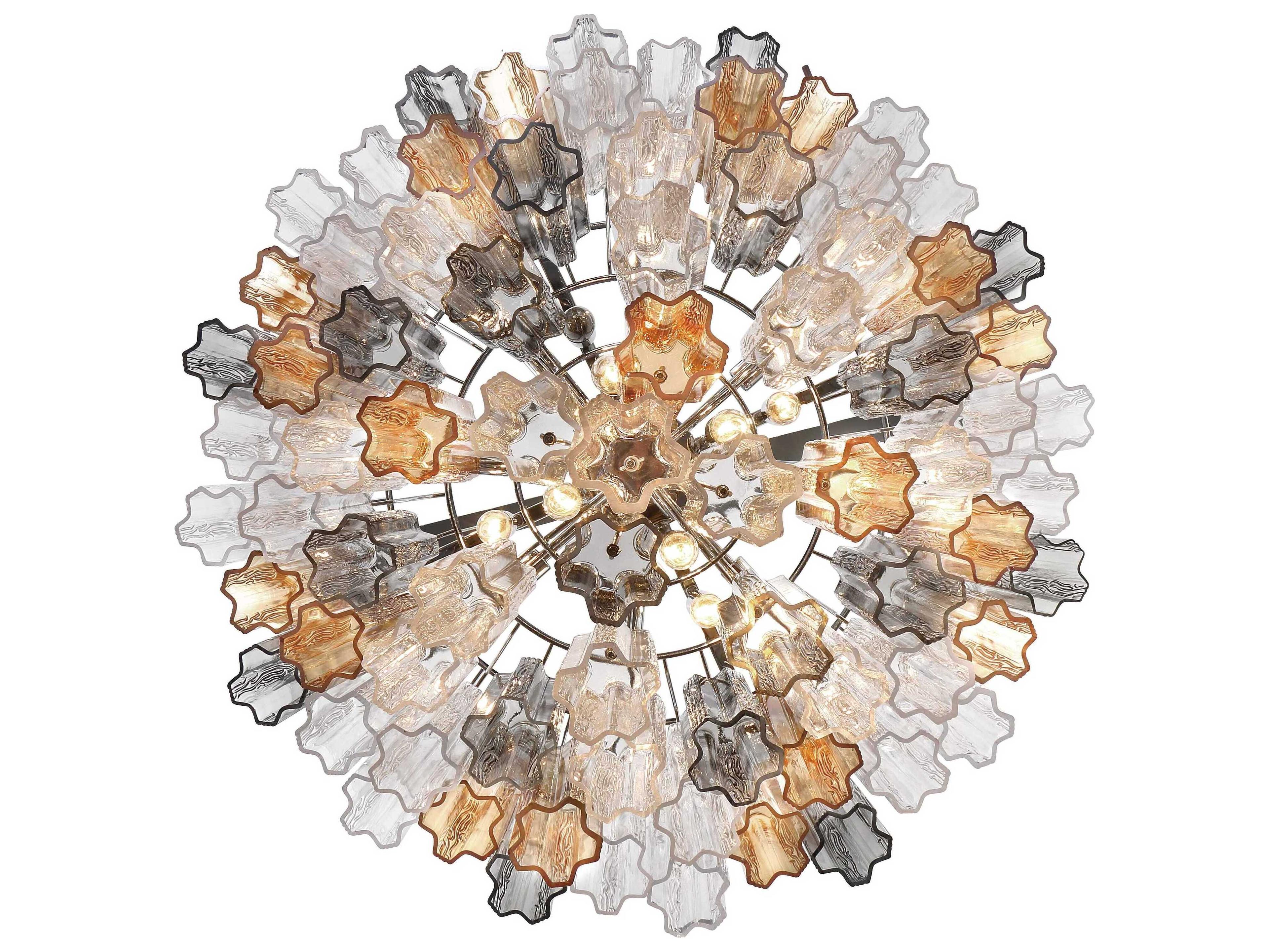 Crystorama Addis 16-Light Polished Chrome Candelabra Geometric Chandelier