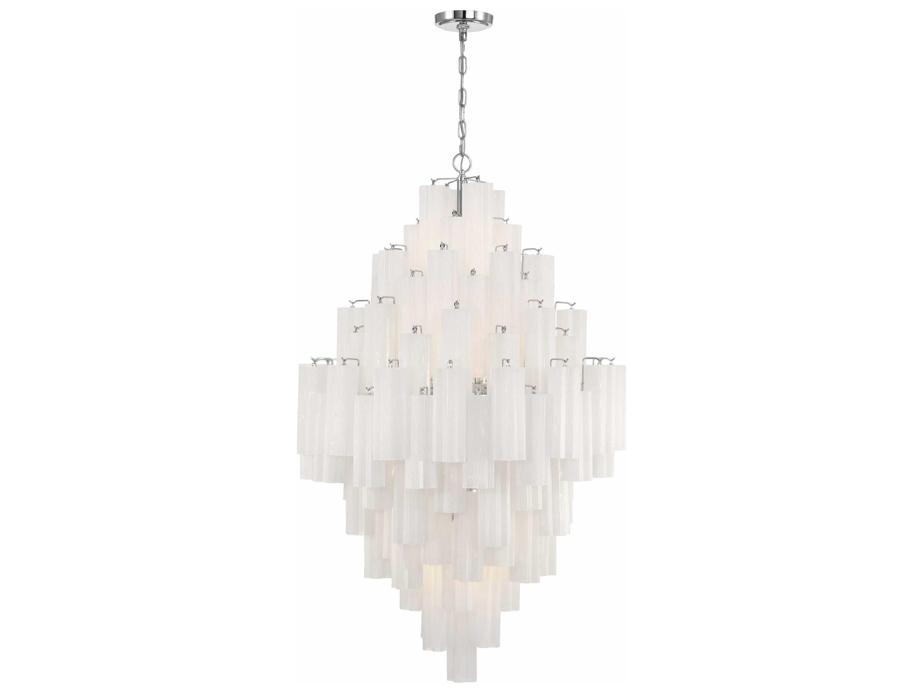 Crystorama Addis 20-Light Polished Chrome Candelabra Tiered Chandelier