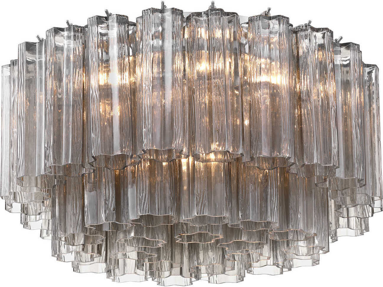 Crystorama Addis 7-Light Polished Chrome Geometric Flush Mount