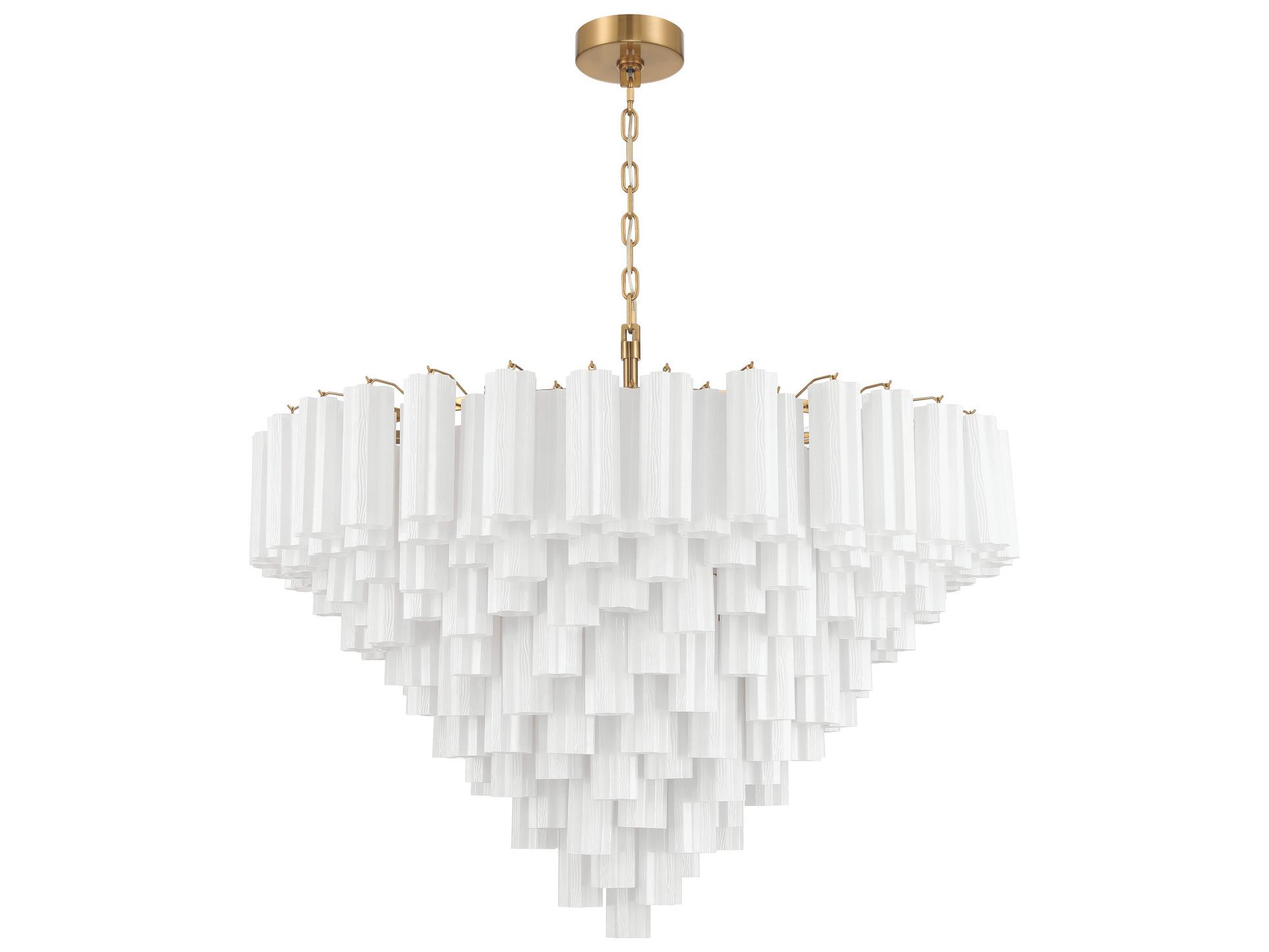 Crystorama Addis 28-Light Gold Candelabra Tiered Chandelier