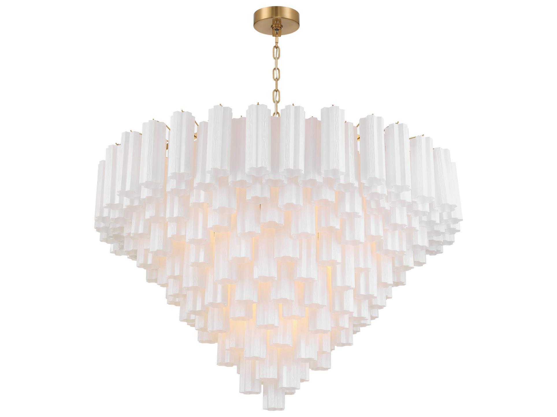 Crystorama Addis 28-Light Gold Candelabra Tiered Chandelier