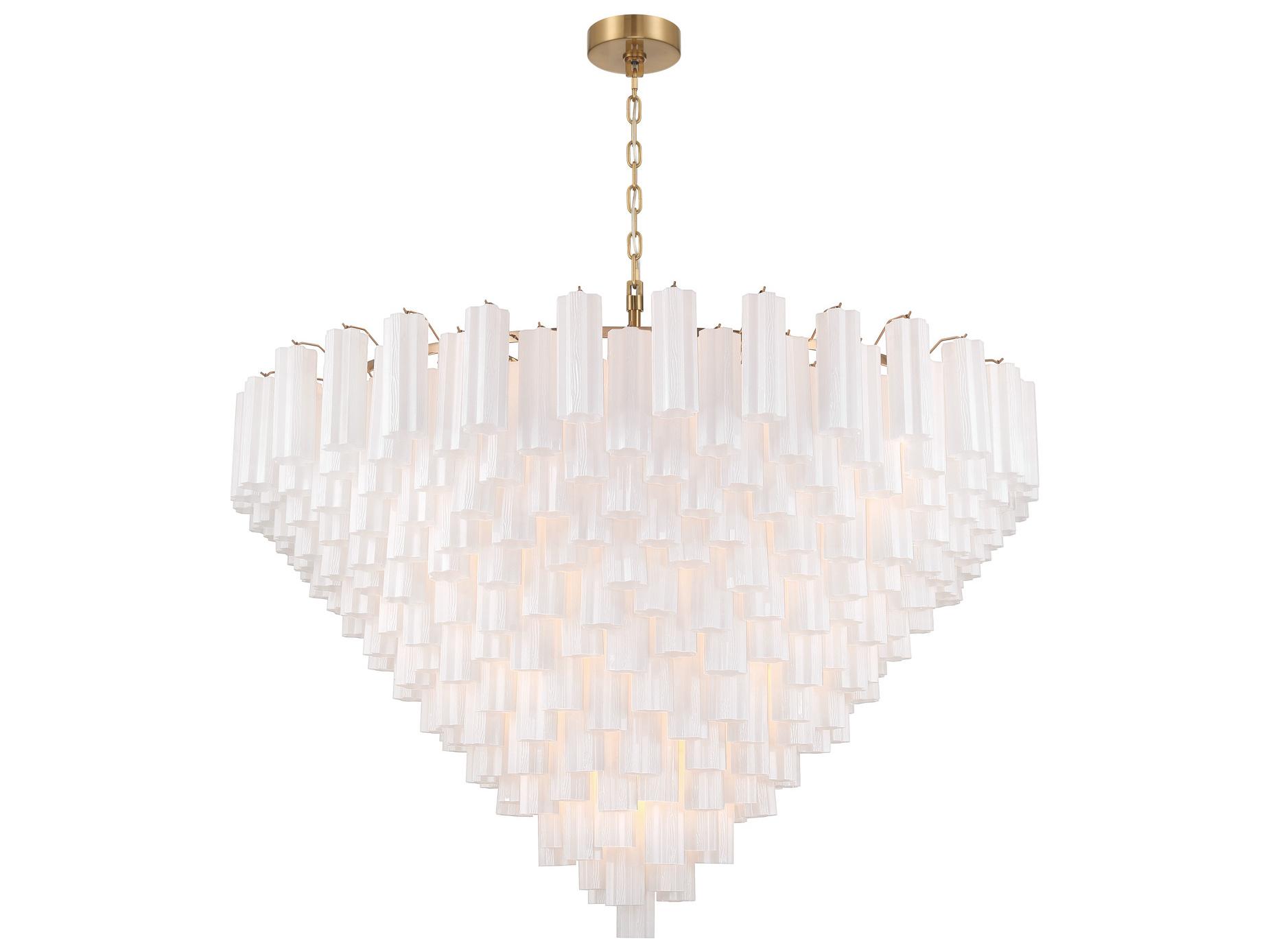 Crystorama Addis 40-Light Gold Candelabra Tiered Chandelier