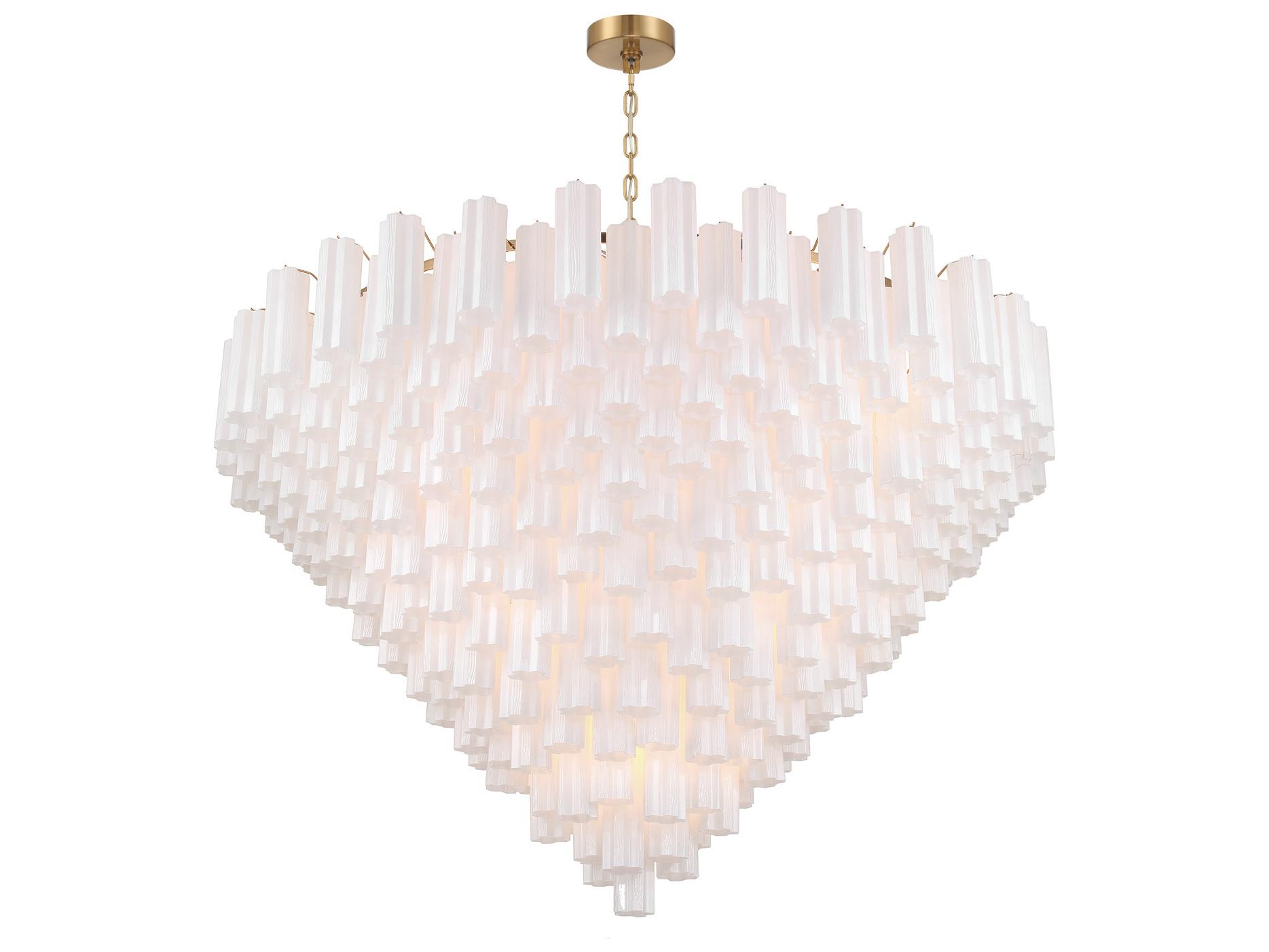 Crystorama Addis 40-Light Gold Candelabra Tiered Chandelier