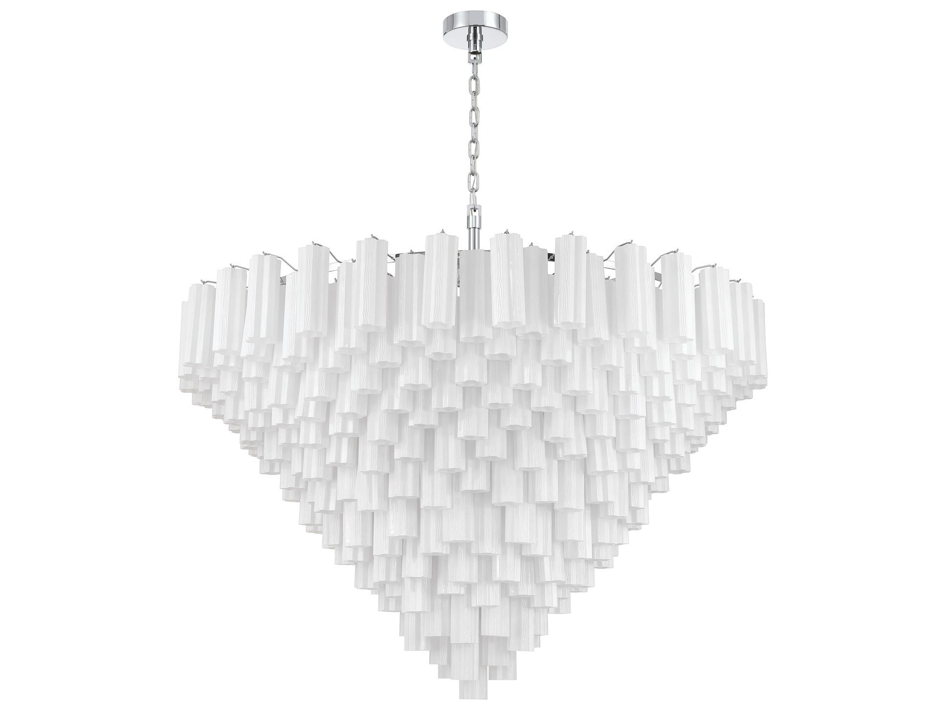 Crystorama Addis 40-Light Multi Silver Candelabra Tiered Chandelier