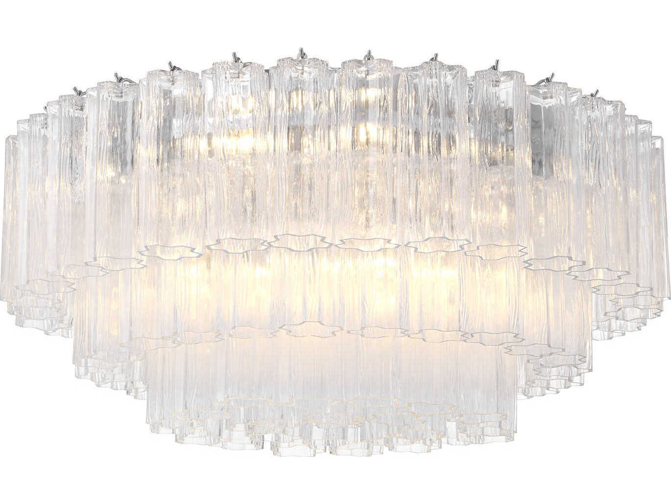 Crystorama Addis 16-Light Polished Chrome Geometric Flush Mount