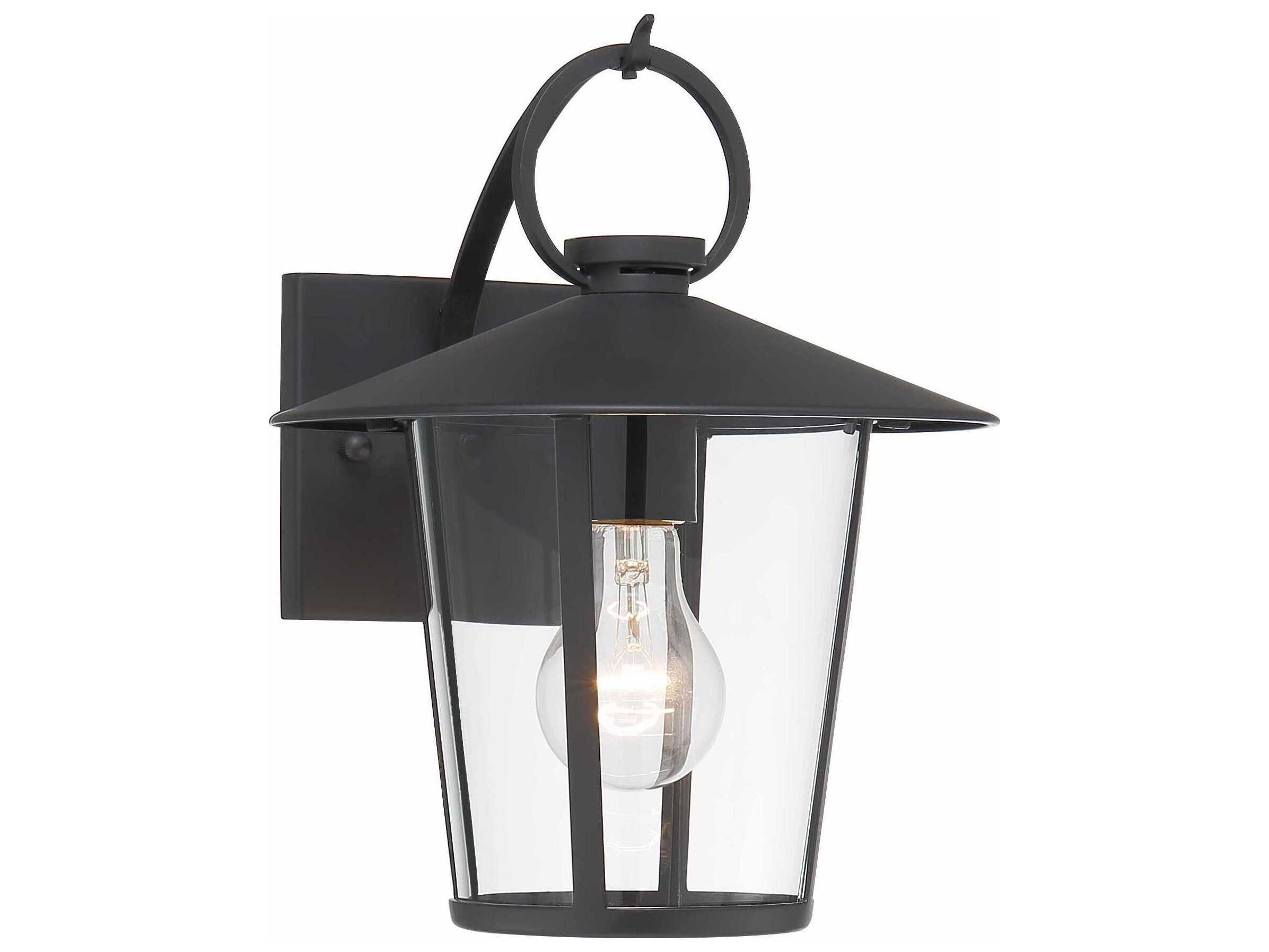 Crystorama Andover 1 - Light Outdoor Wall Light with Clear Glass Shade