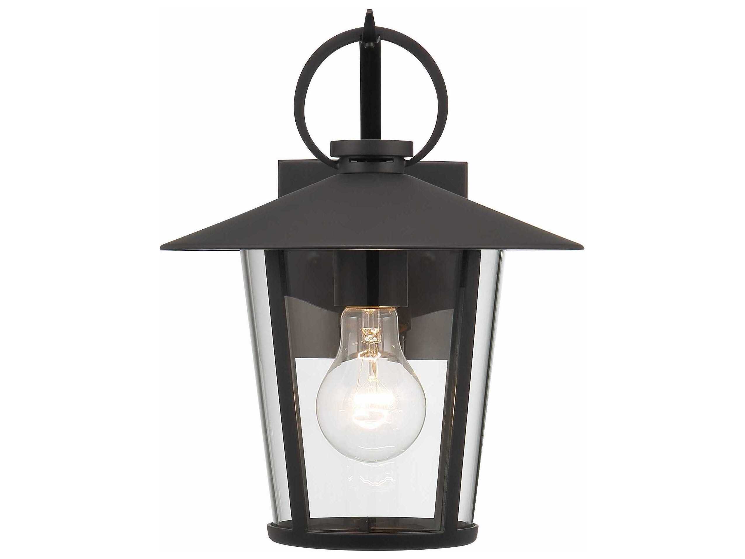 Crystorama Andover 1 - Light Outdoor Wall Light with Clear Glass Shade