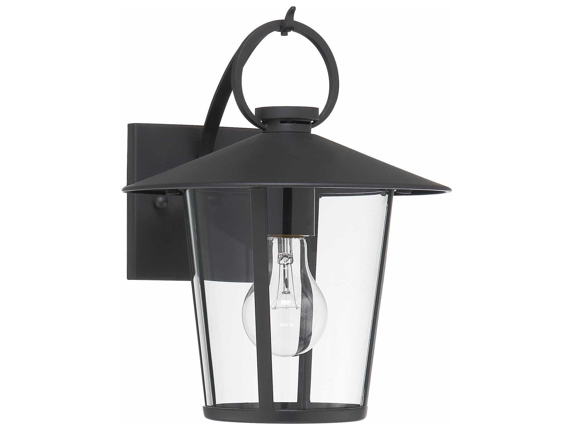 Crystorama Andover 1 - Light Outdoor Wall Light with Clear Glass Shade