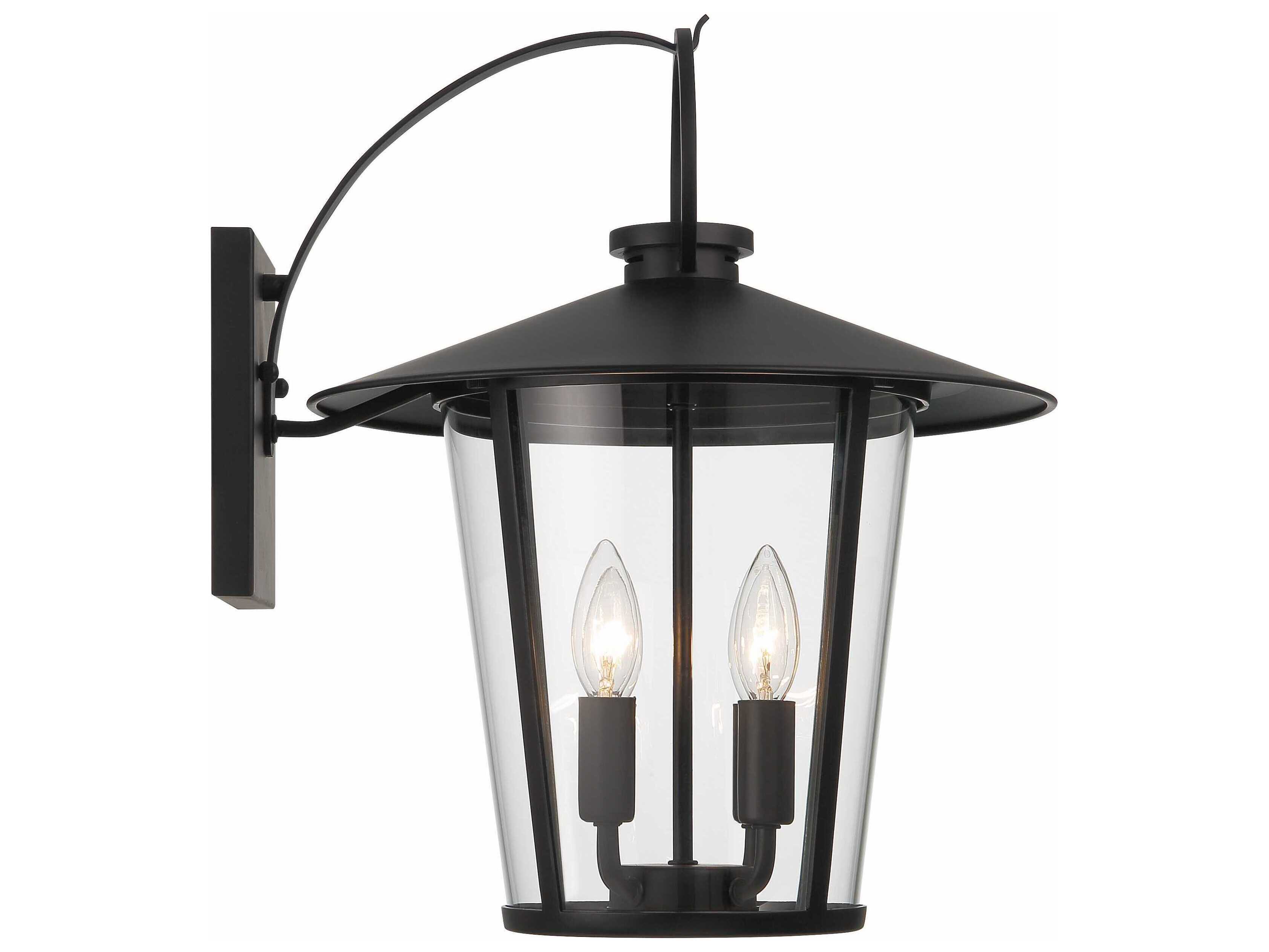 Crystorama Andover 4 - Light Outdoor Wall Light with Clear Glass Shade