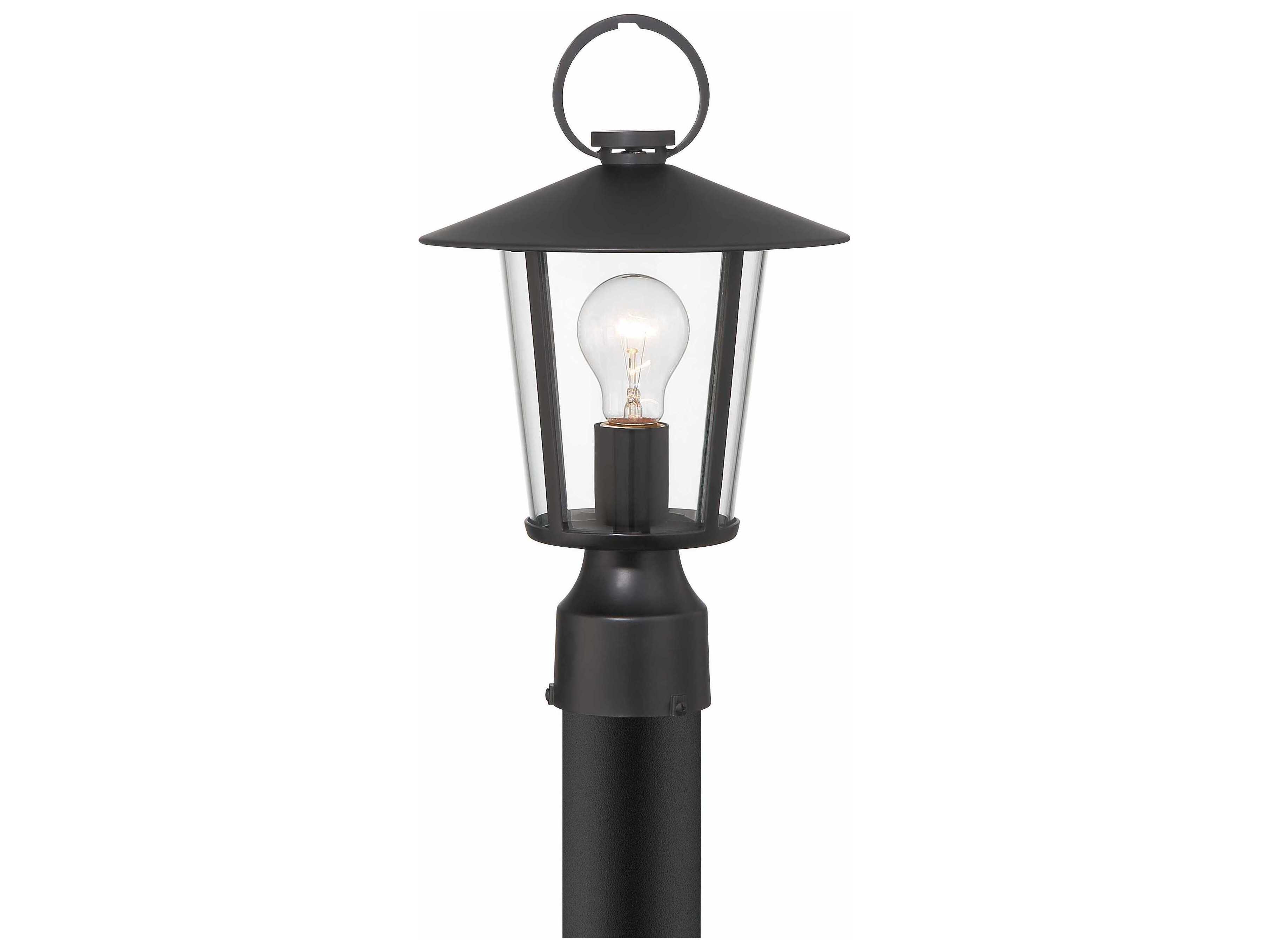 Crystorama Andover 1 - Light Outdoor Post Light with Clear Glass Shade