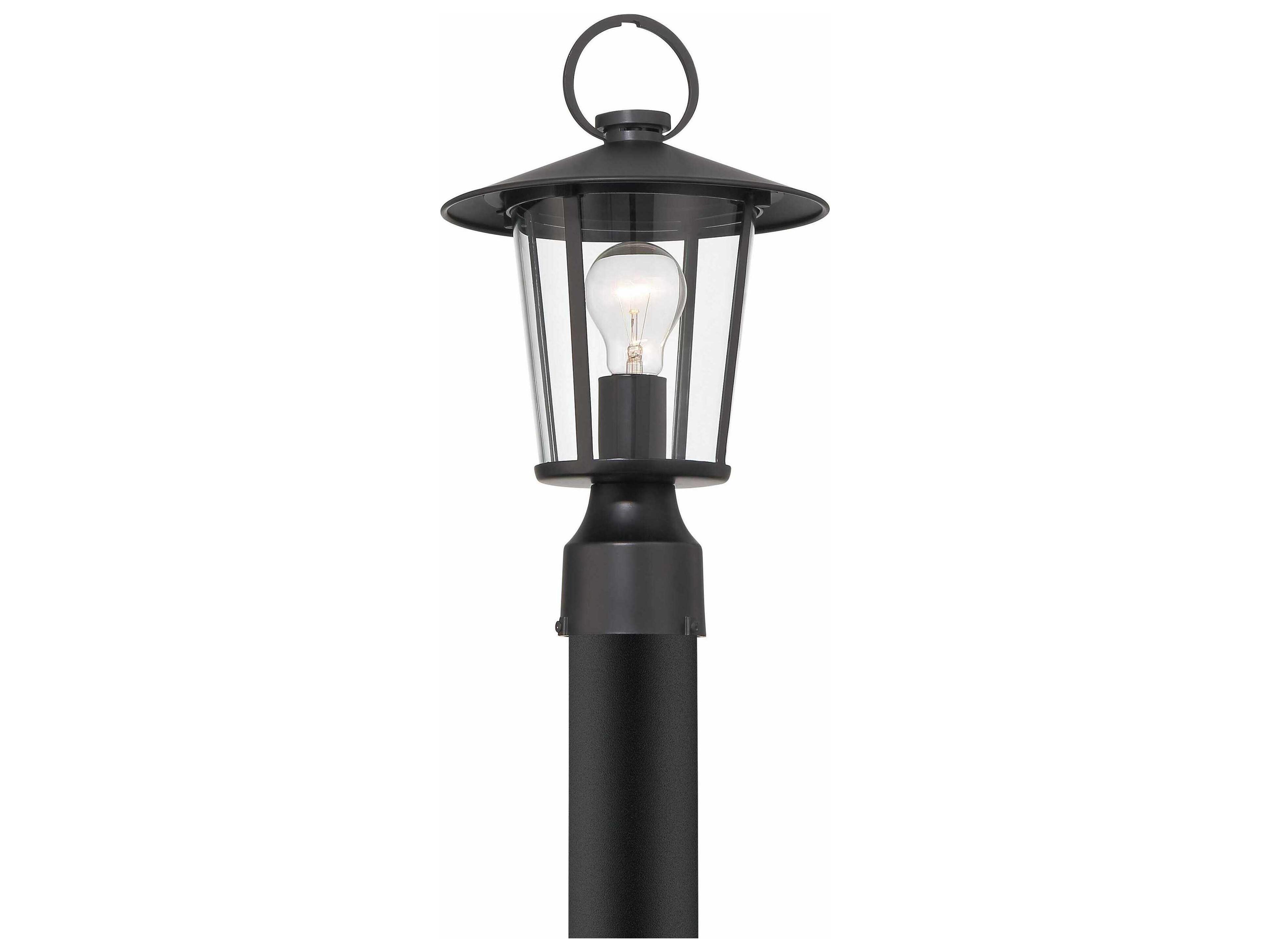 Crystorama Andover 1 - Light Outdoor Post Light with Clear Glass Shade