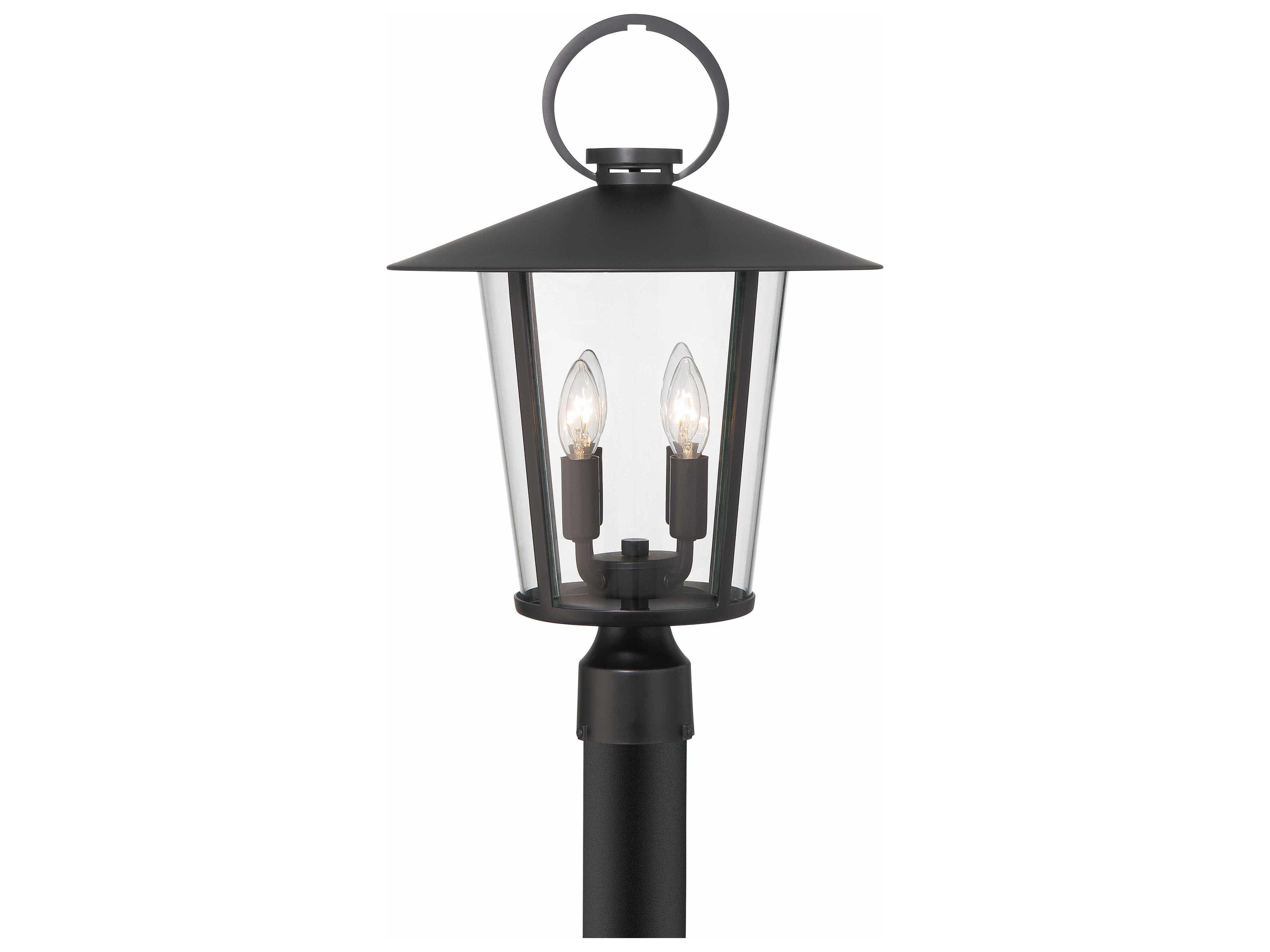 Crystorama Andover 4 - Light Outdoor Post Light with Clear Glass Shade