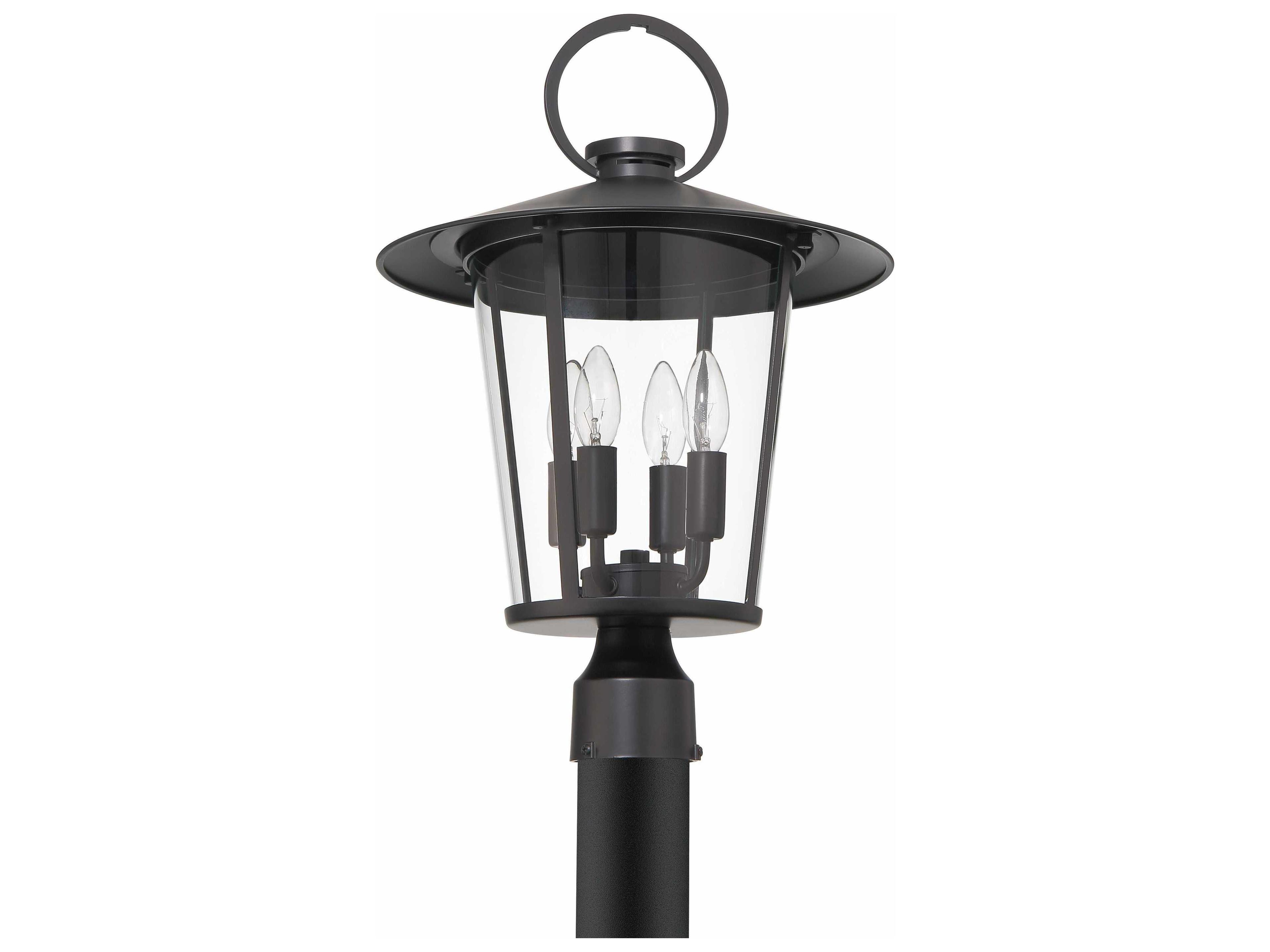 Crystorama Andover 4 - Light Outdoor Post Light with Clear Glass Shade
