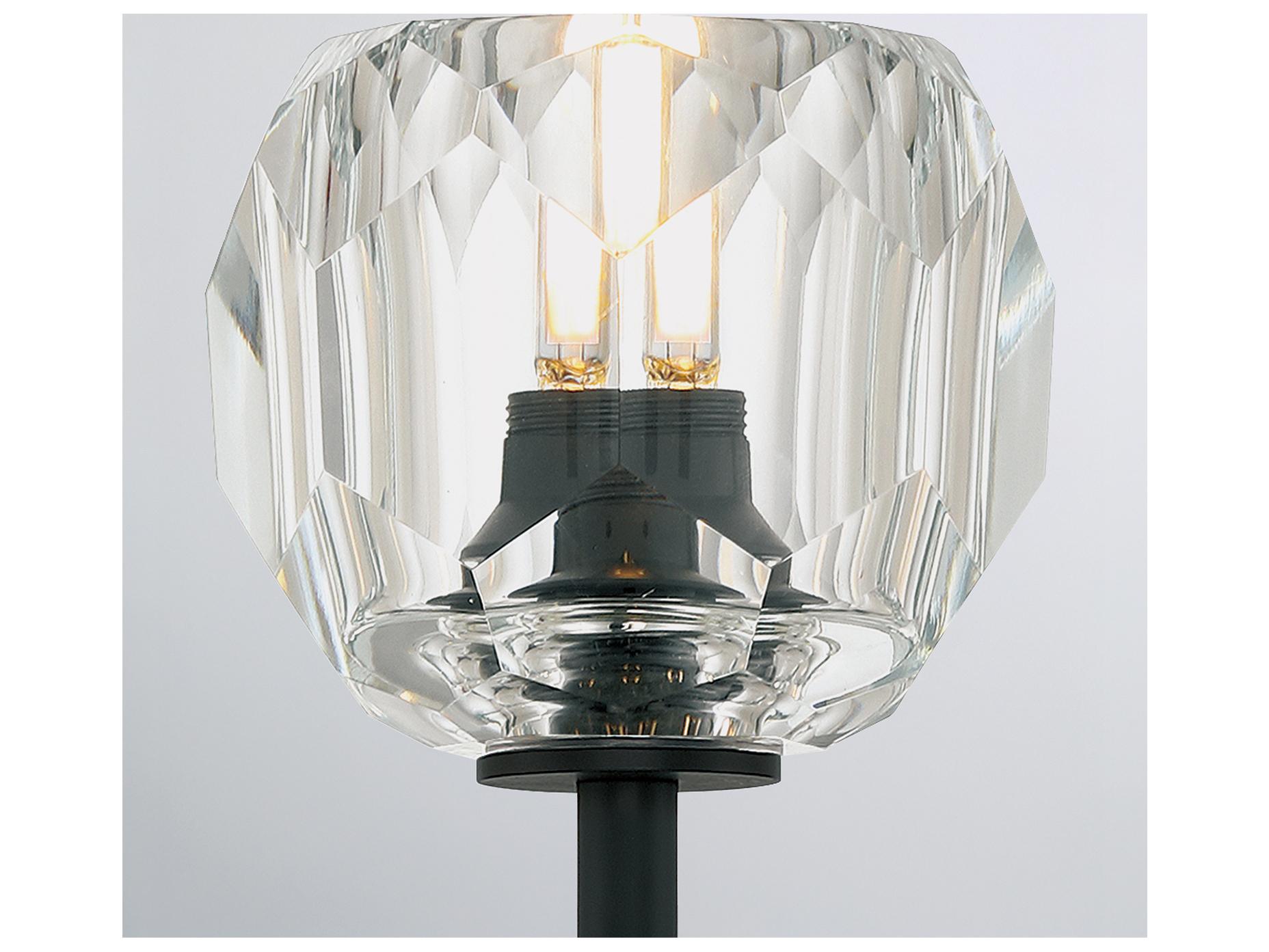 Crystorama Aragon 1-Light Black Wall Sconce