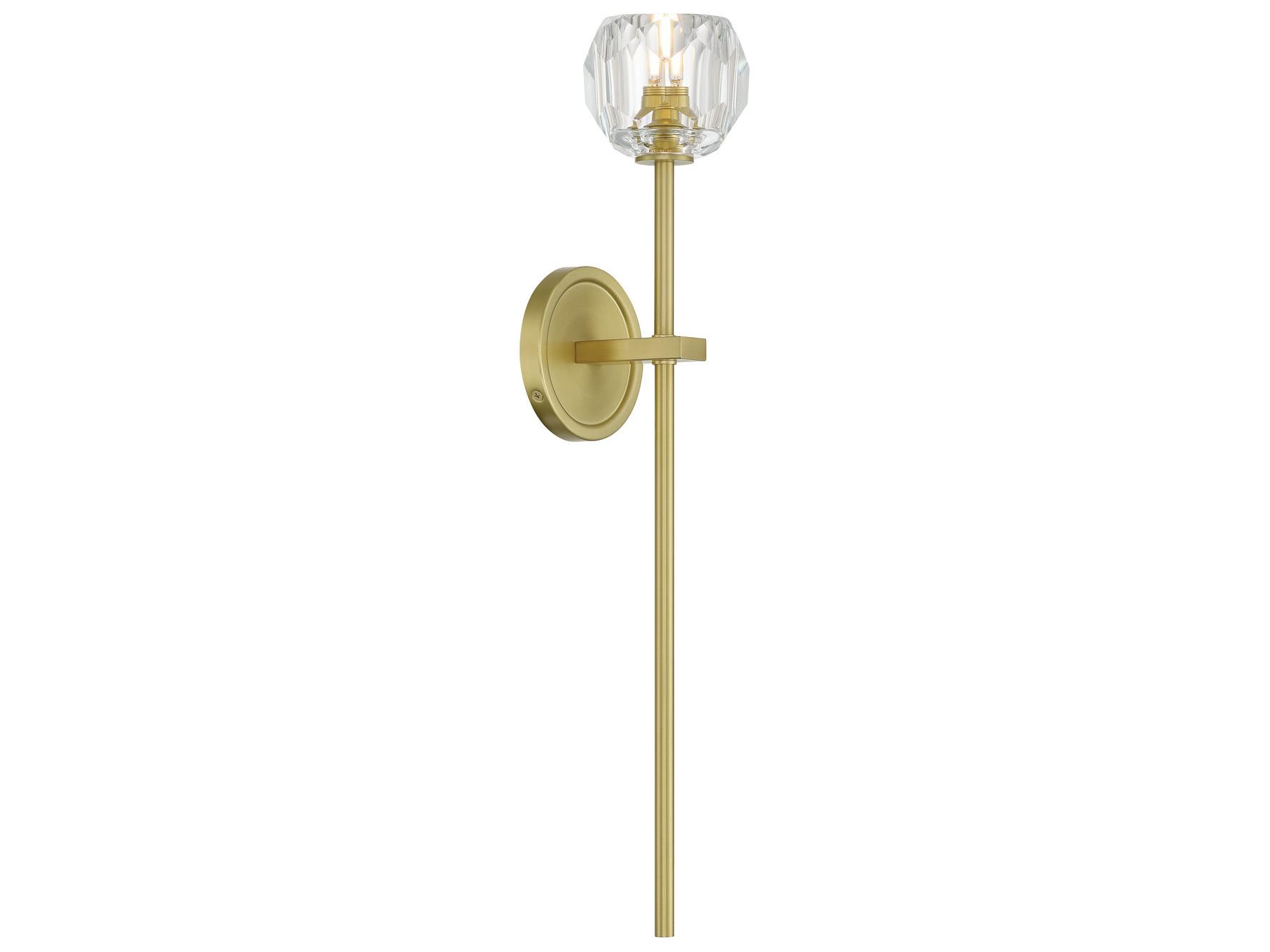 Crystorama Aragon 1-Light Gold Wall Sconce
