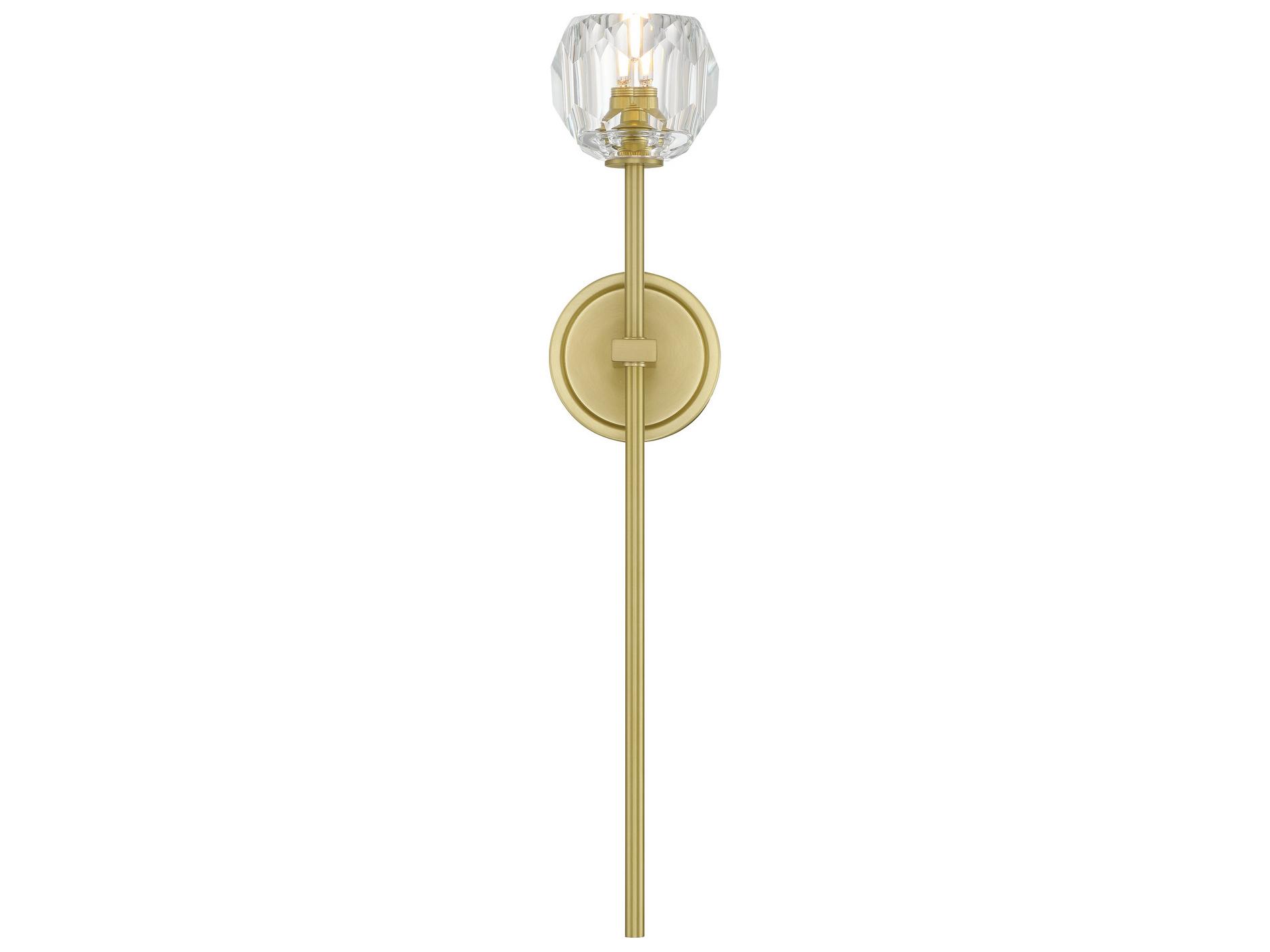 Crystorama Aragon 1-Light Gold Wall Sconce