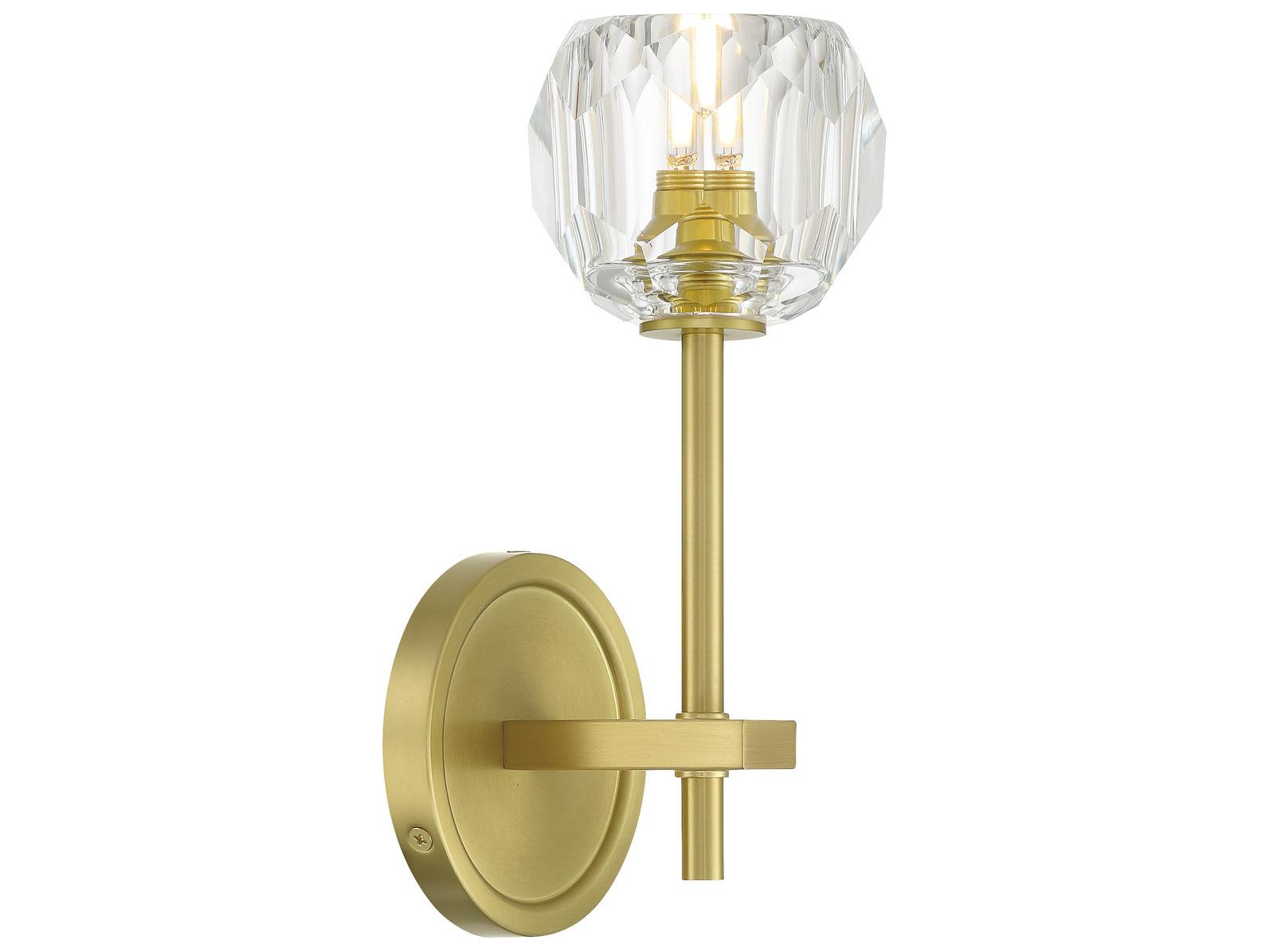 Crystorama Aragon 1-Light Gold Wall Sconce