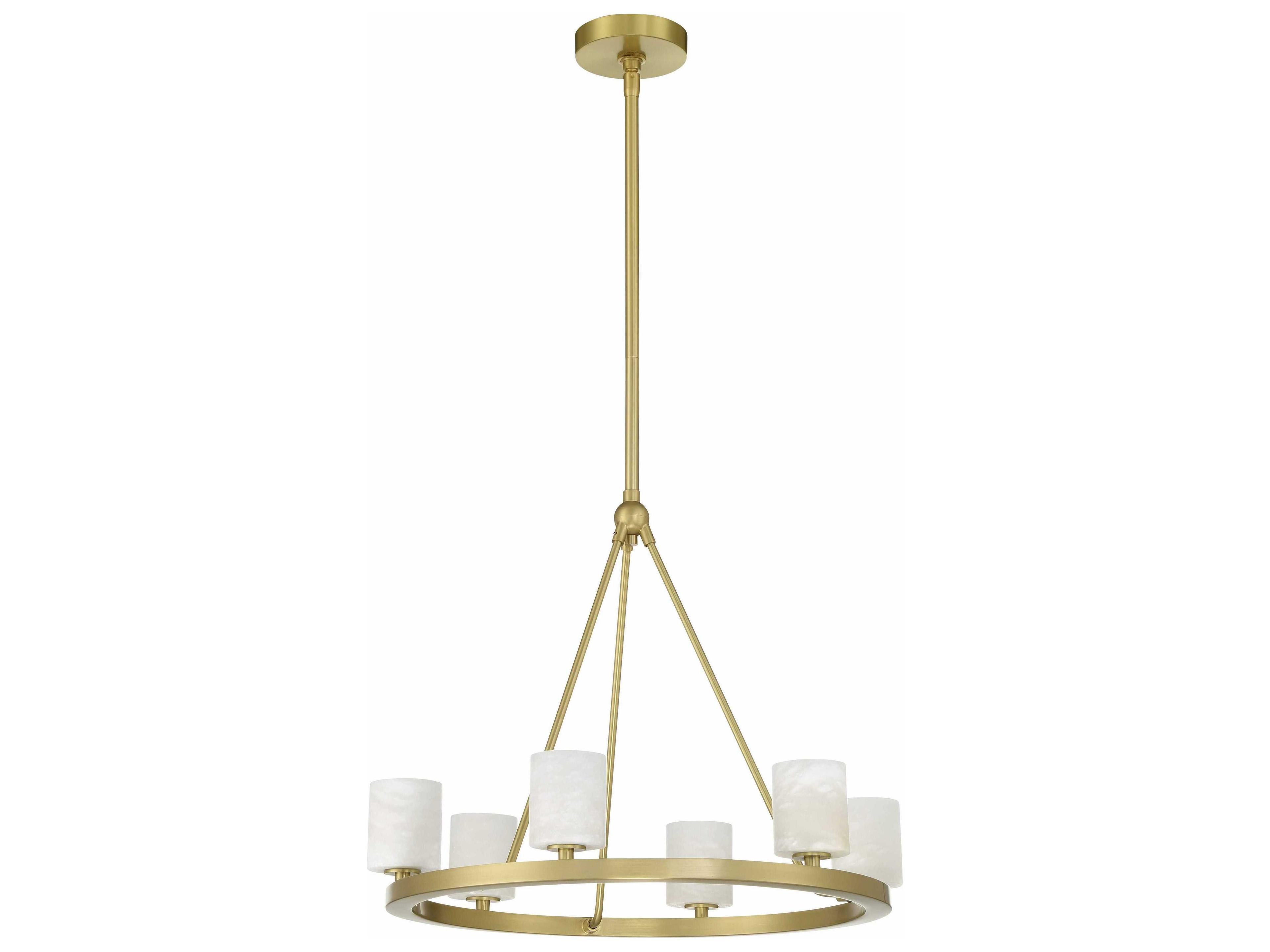Crystorama Aragon 6-Light Soft Brass Chandelier