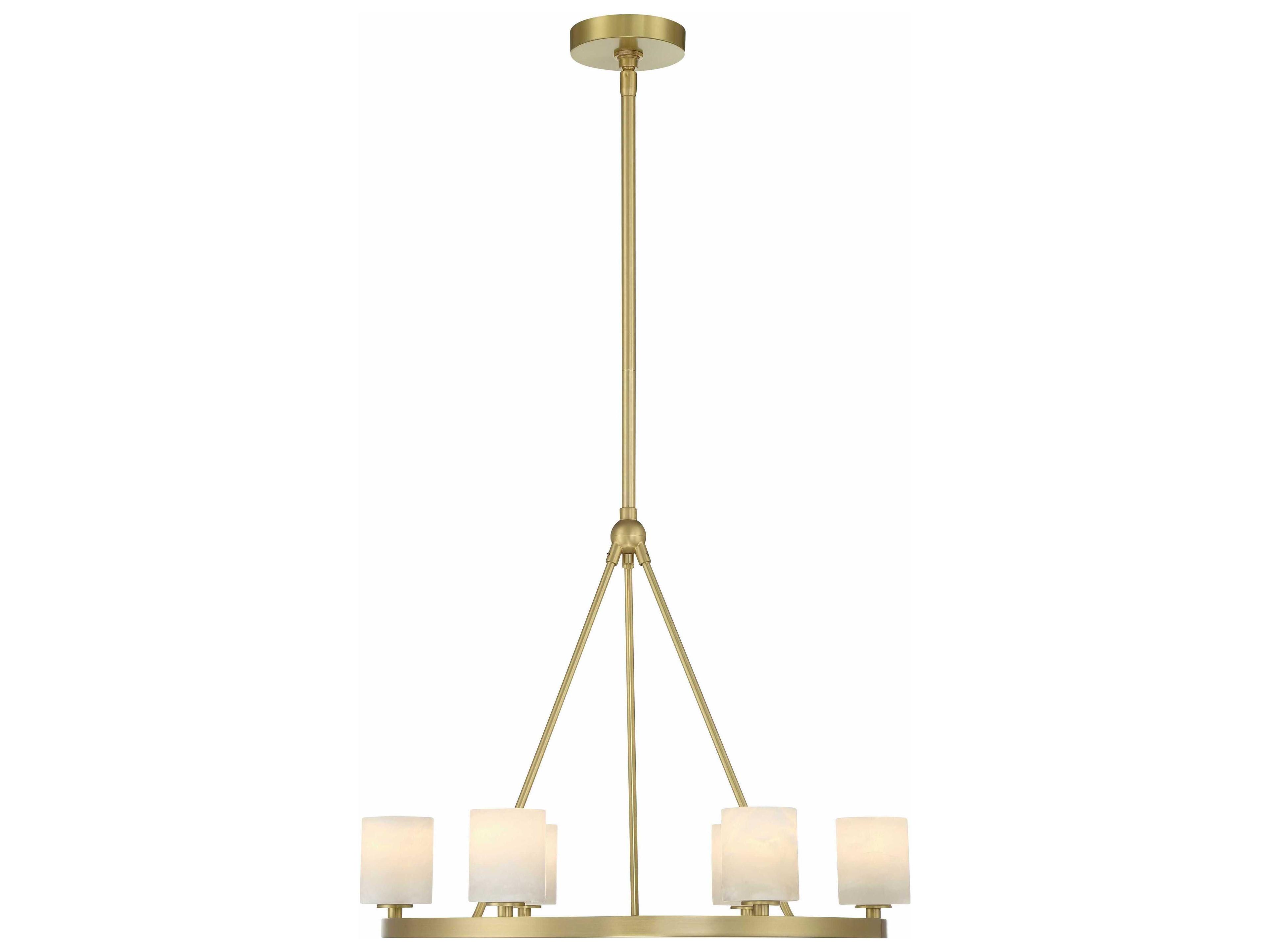Crystorama Aragon 6-Light Soft Brass Chandelier