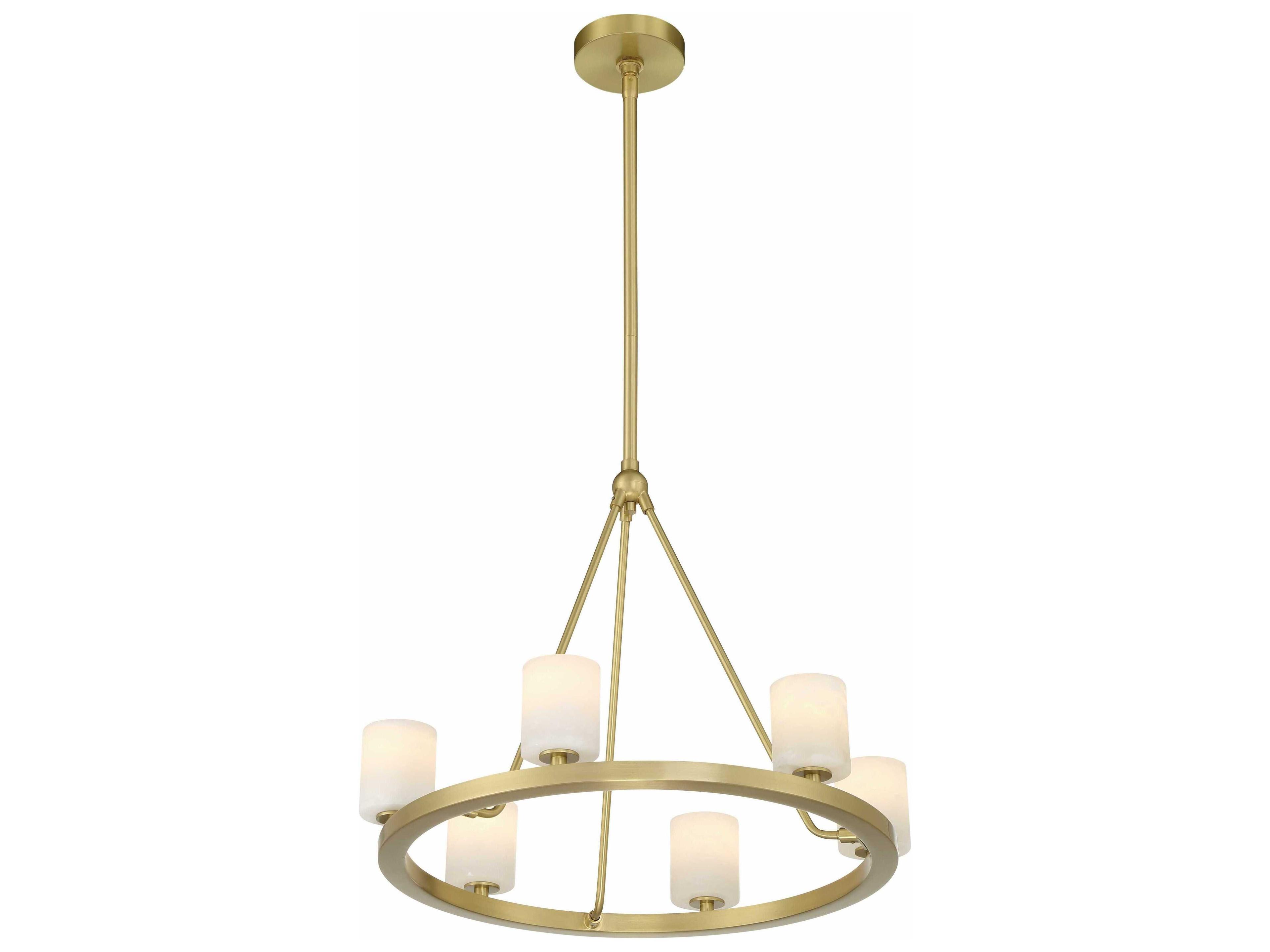 Crystorama Aragon 6-Light Soft Brass Chandelier