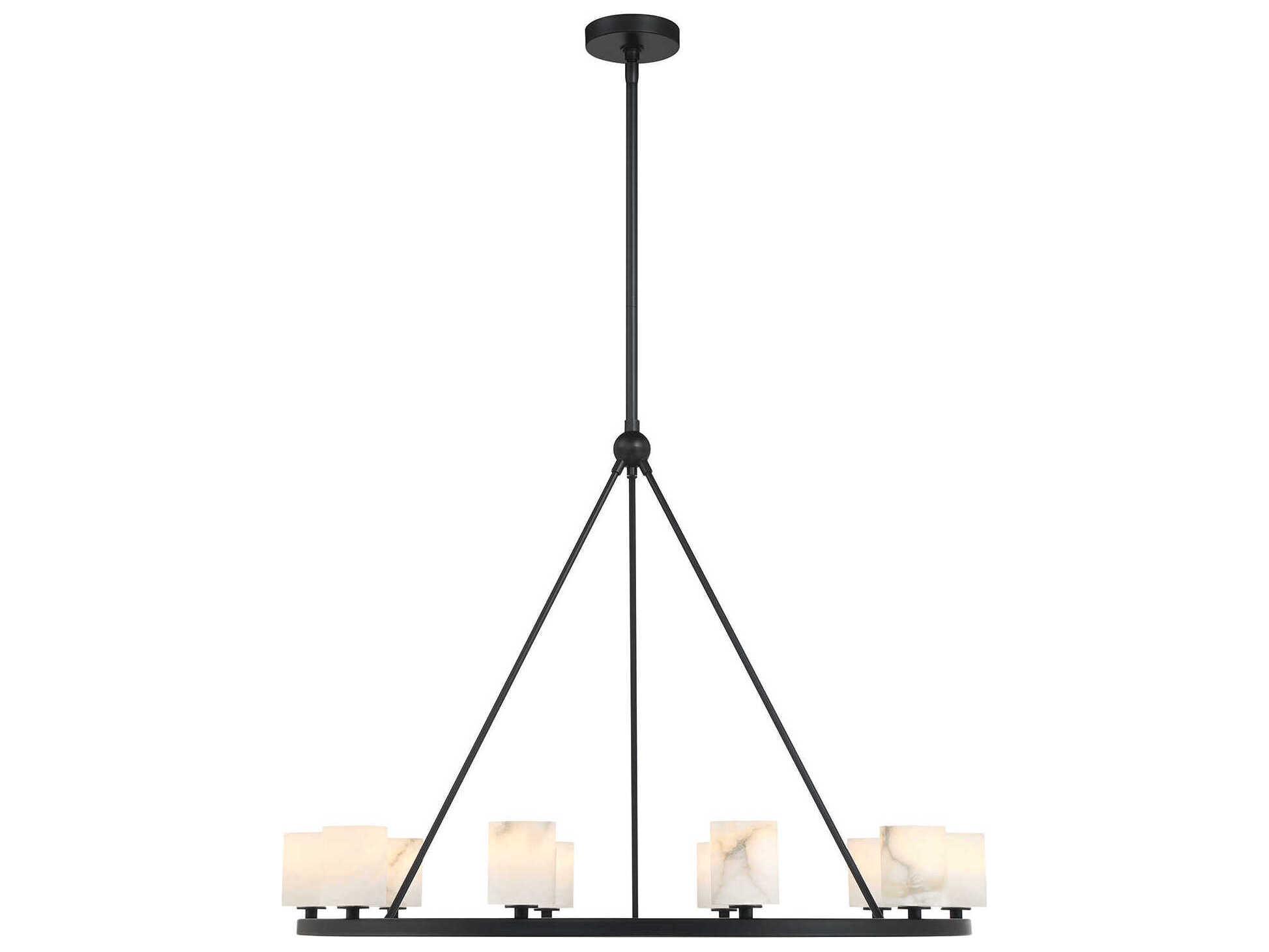 Crystorama Aragon 10-Light Matte Black Chandelier