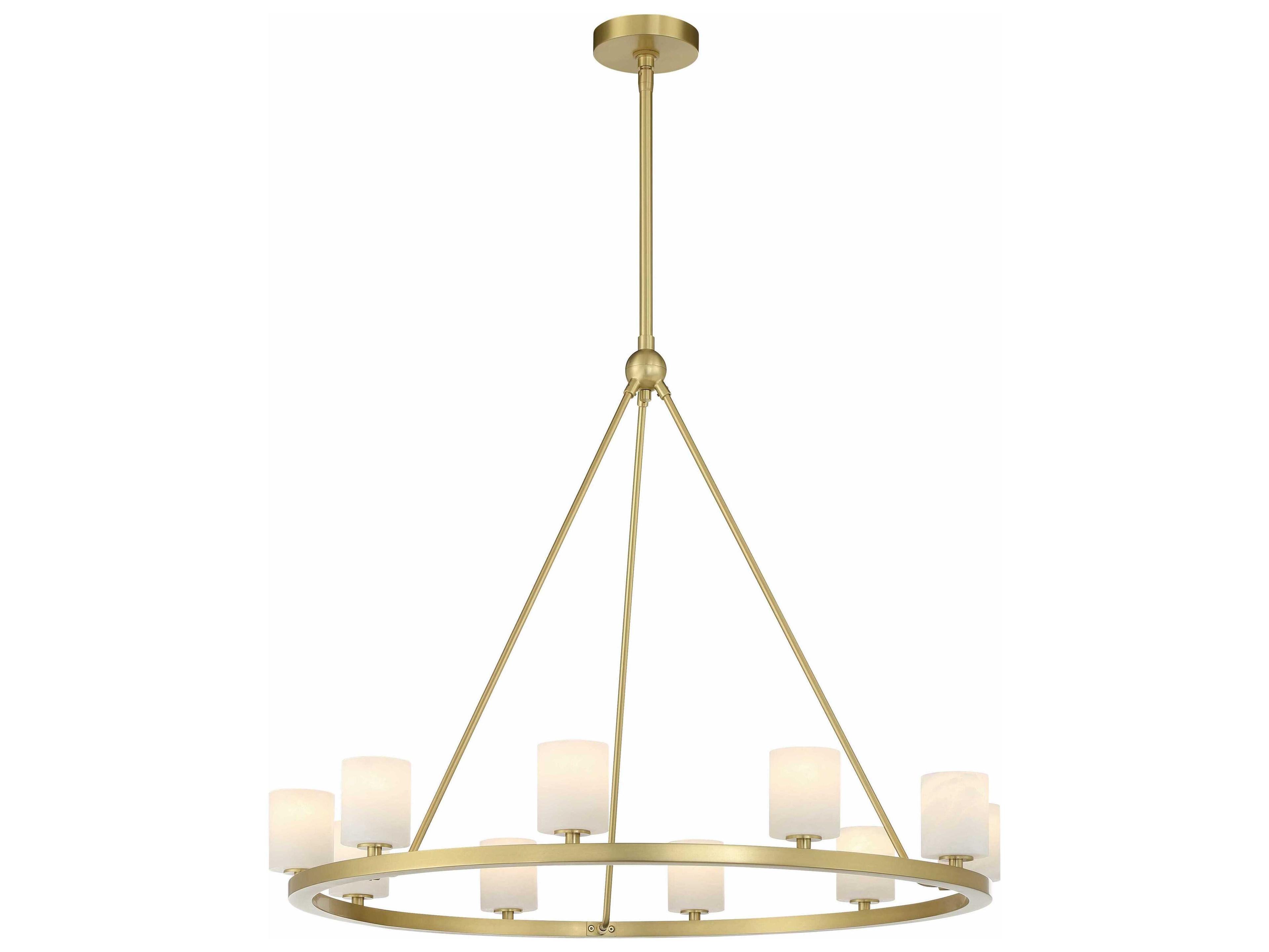 Crystorama Aragon 10-Light Soft Brass Chandelier